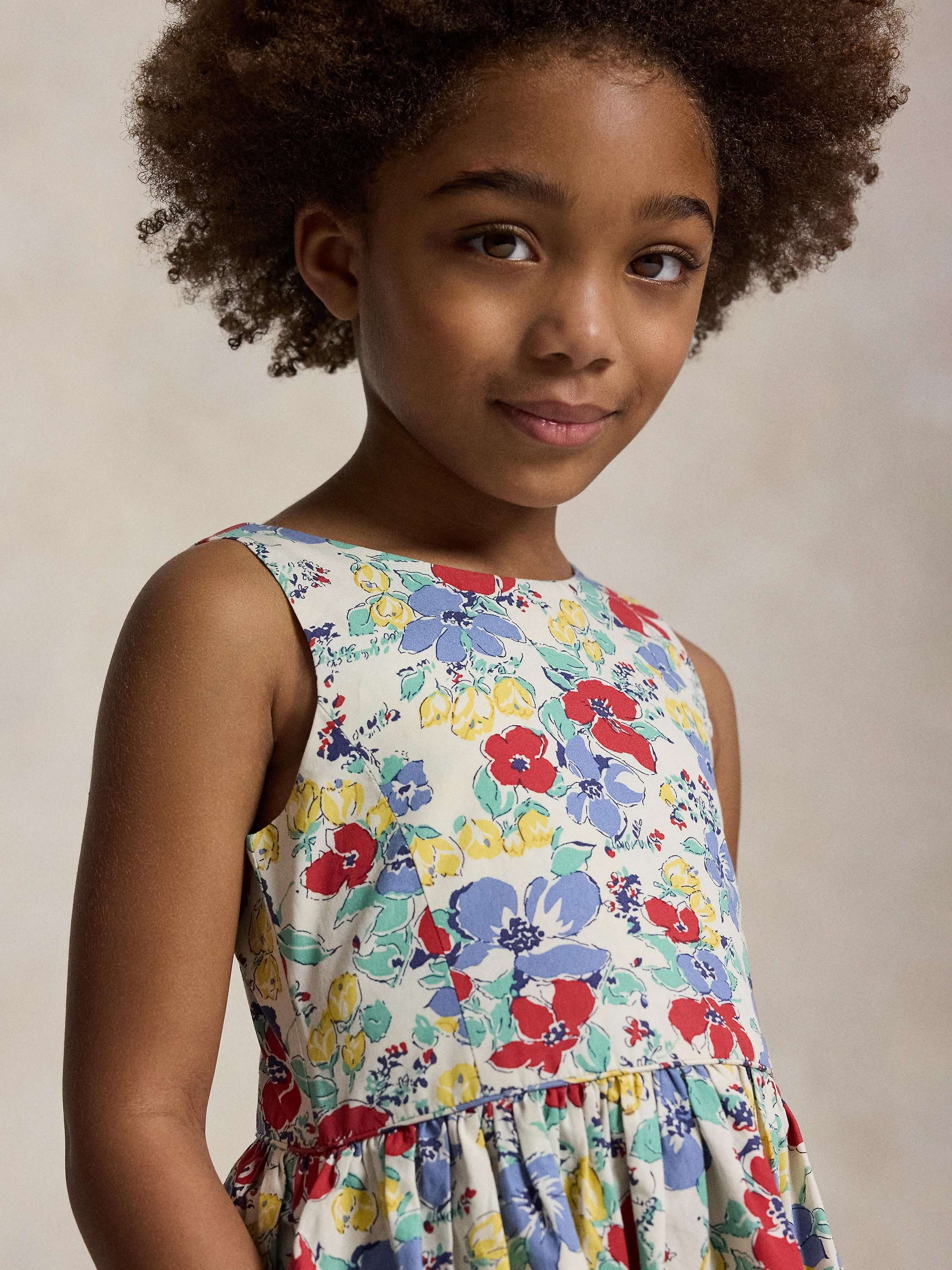 Kids' Fit & Flare Linnea Floral Dress, Blue Multi