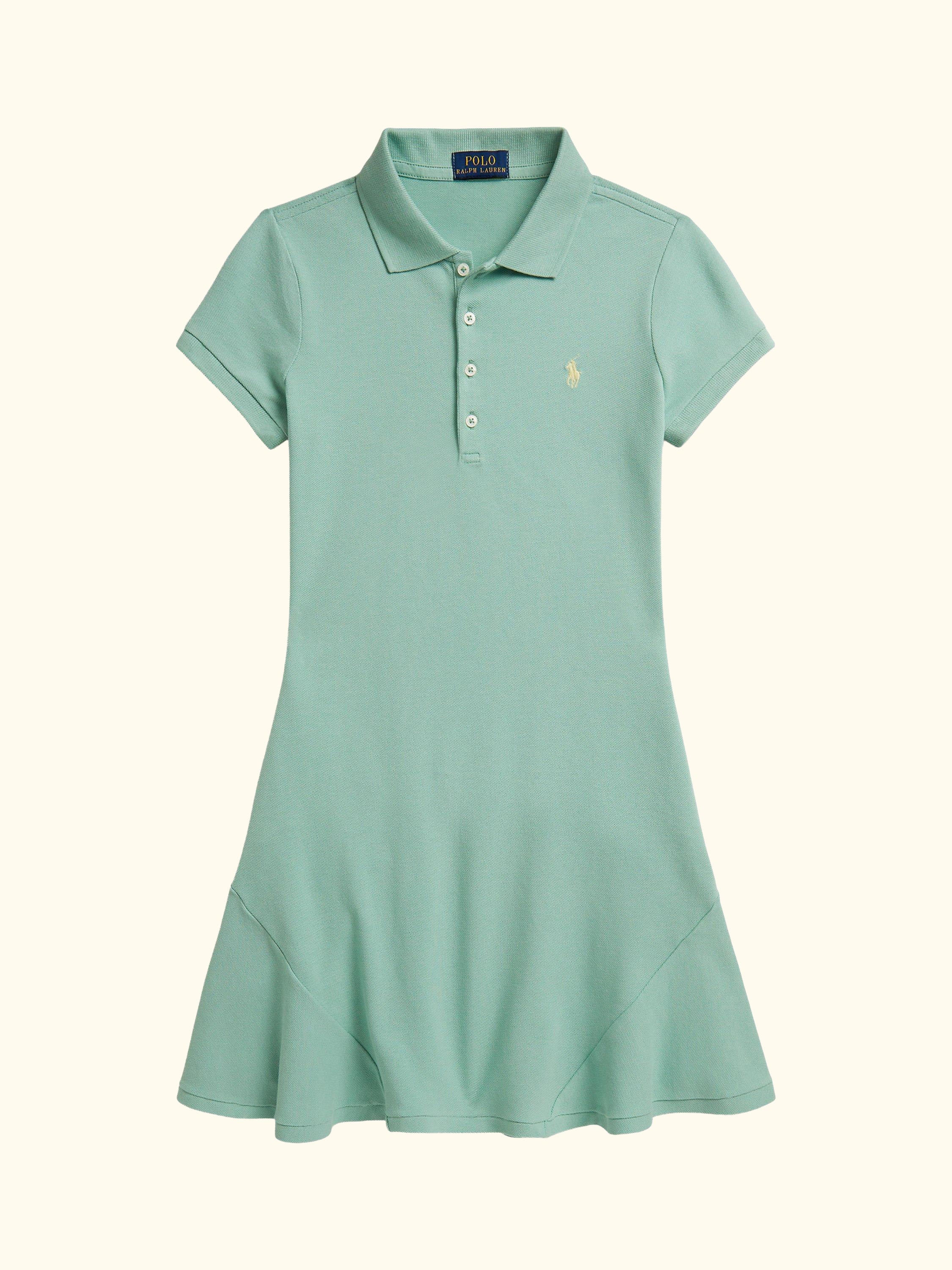 Polo Ralph Lauren Kids' Cotton Mesh Shirt Dress, Green