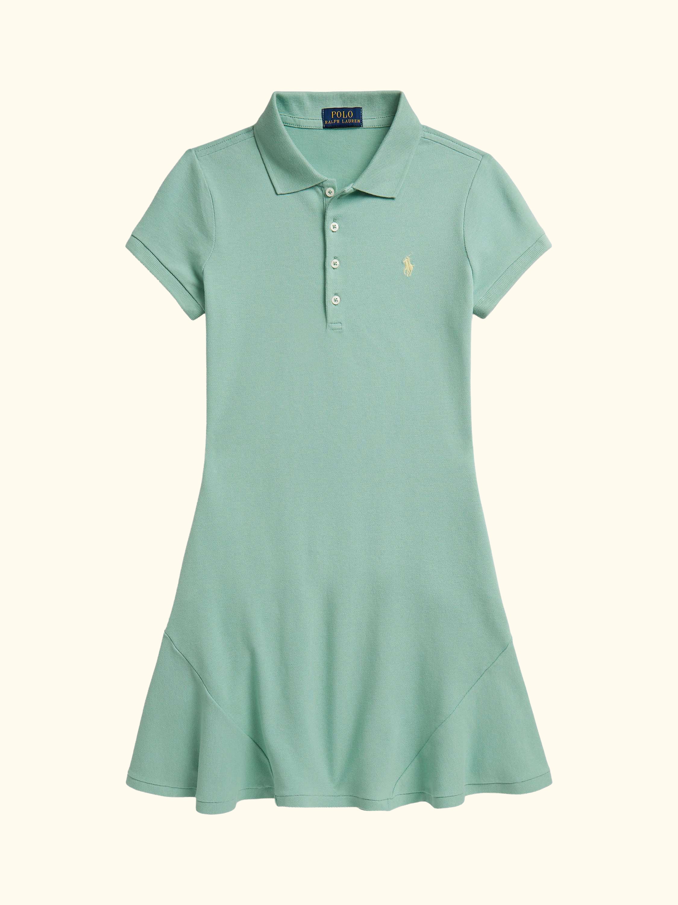 Polo Ralph Lauren Kids' Cotton Mesh Shirt Dress, Green
