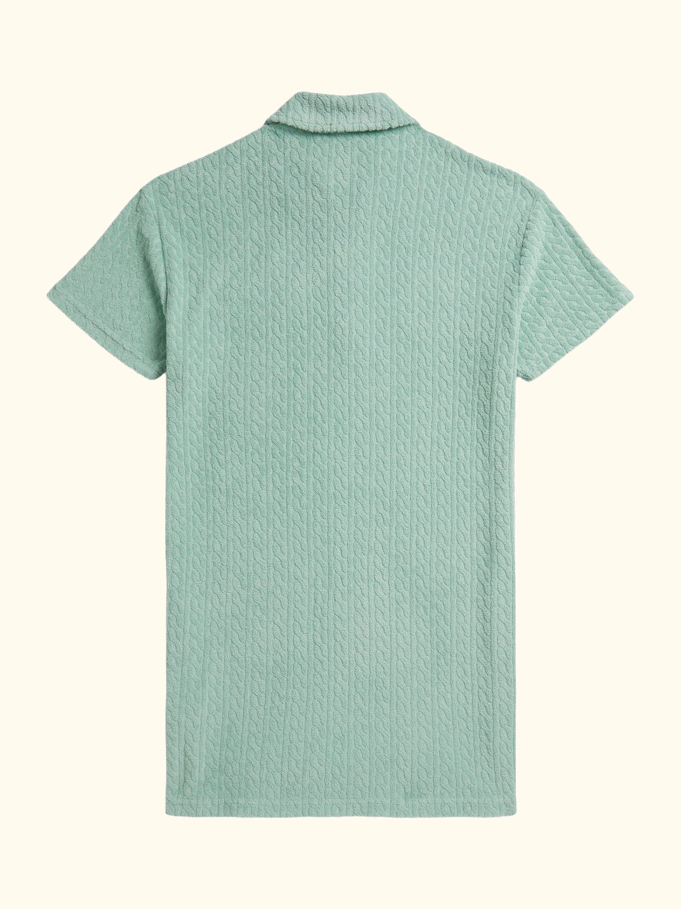 Polo Ralph Lauren Kids' Zip Neck Towelling Shirt Dress, Green