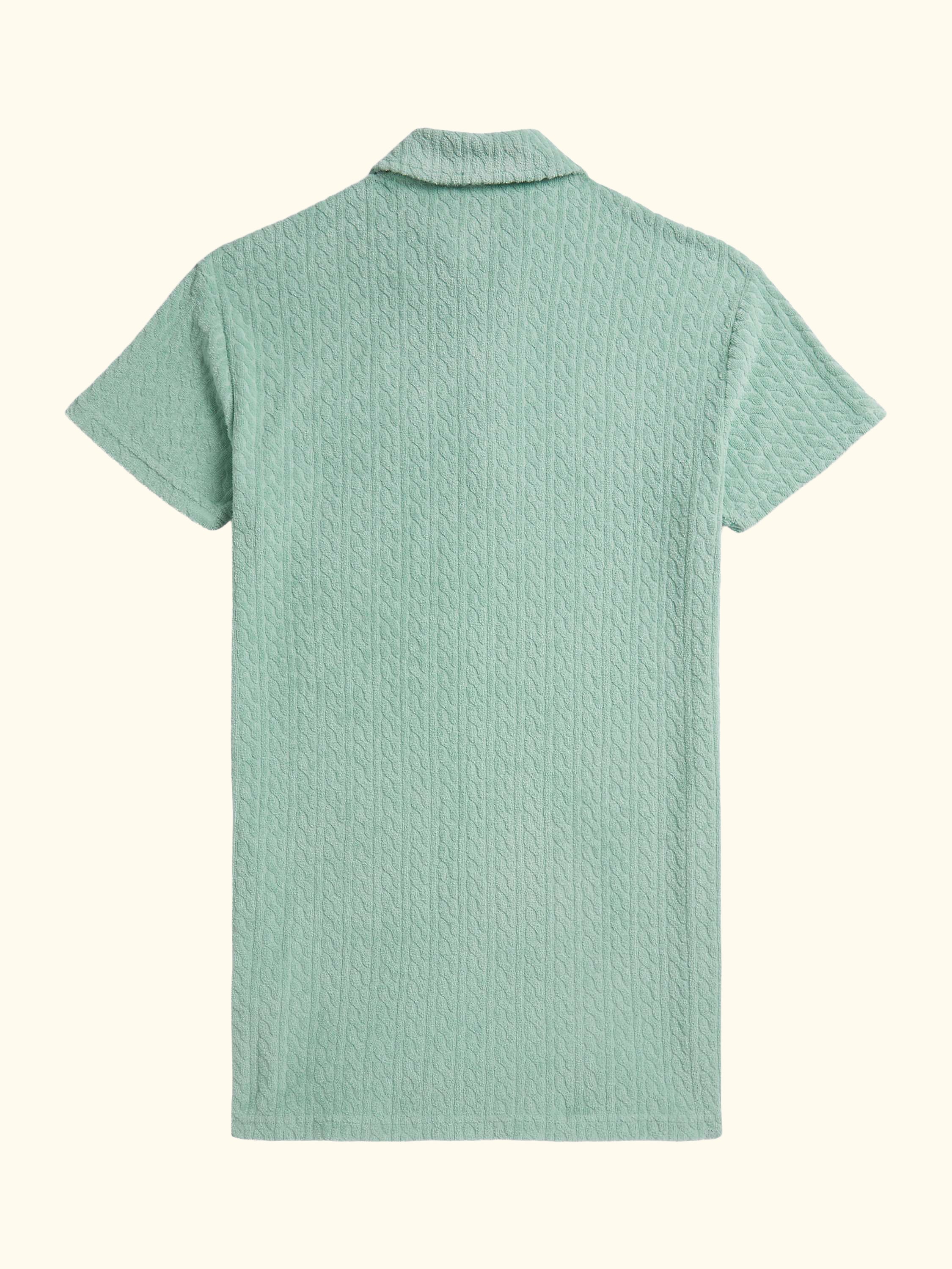Polo Ralph Lauren Kids' Zip Neck Towelling Shirt Dress, Green