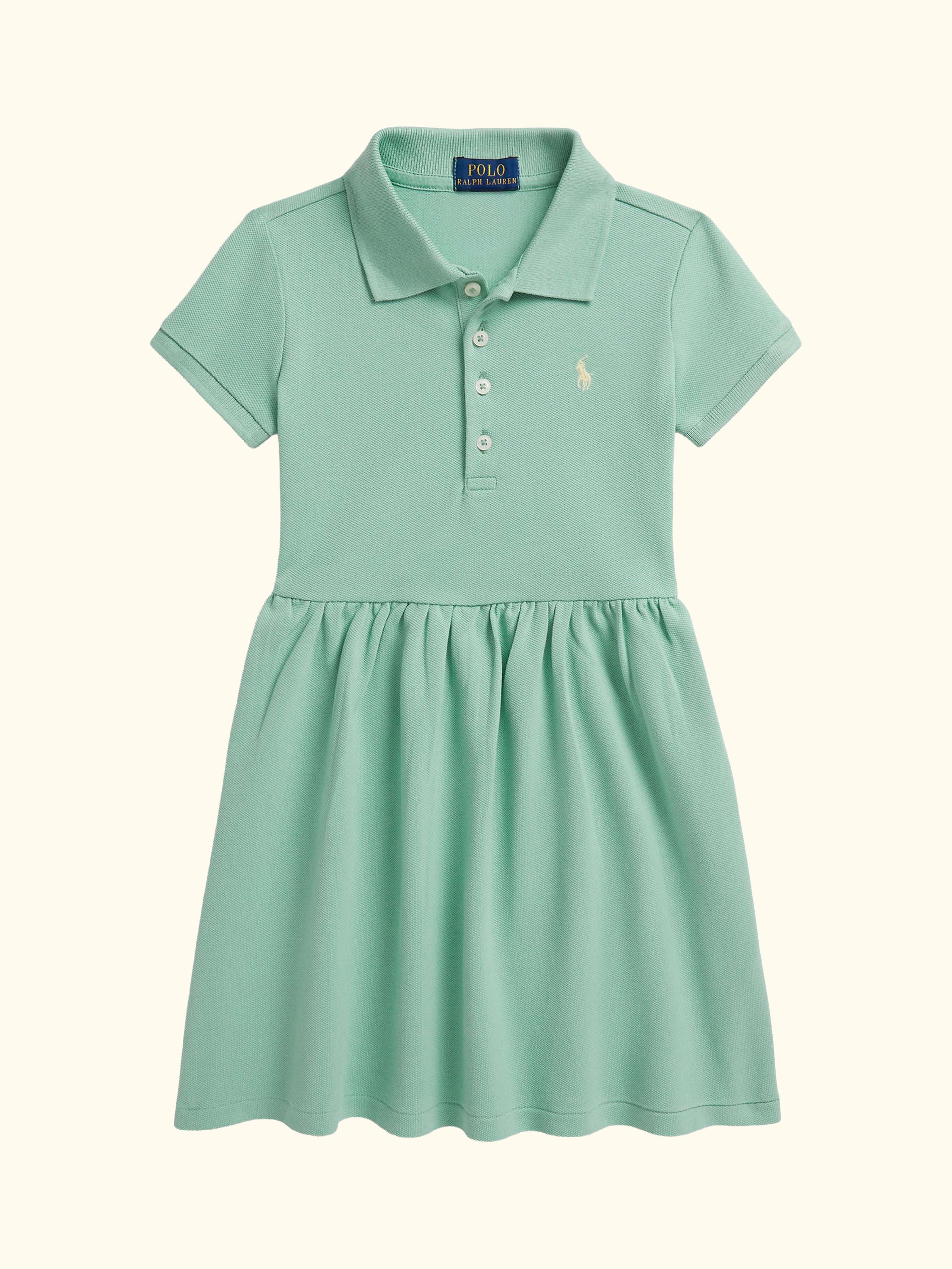 Kids' Polo Shirt Day Dress, Green