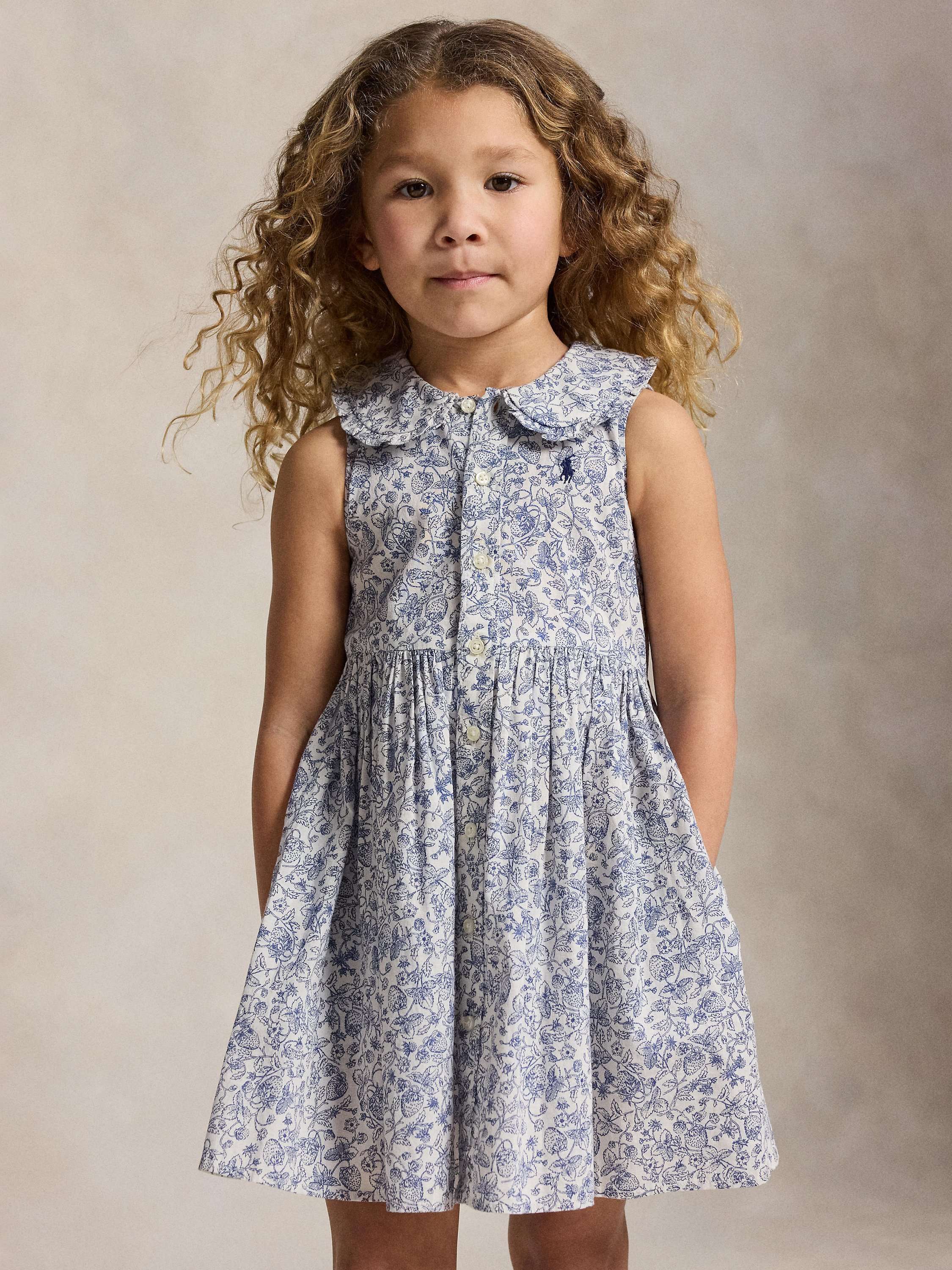 Polo Ralph Lauren Kids' Cotton Woven Strawberry Fields Dress, Multi