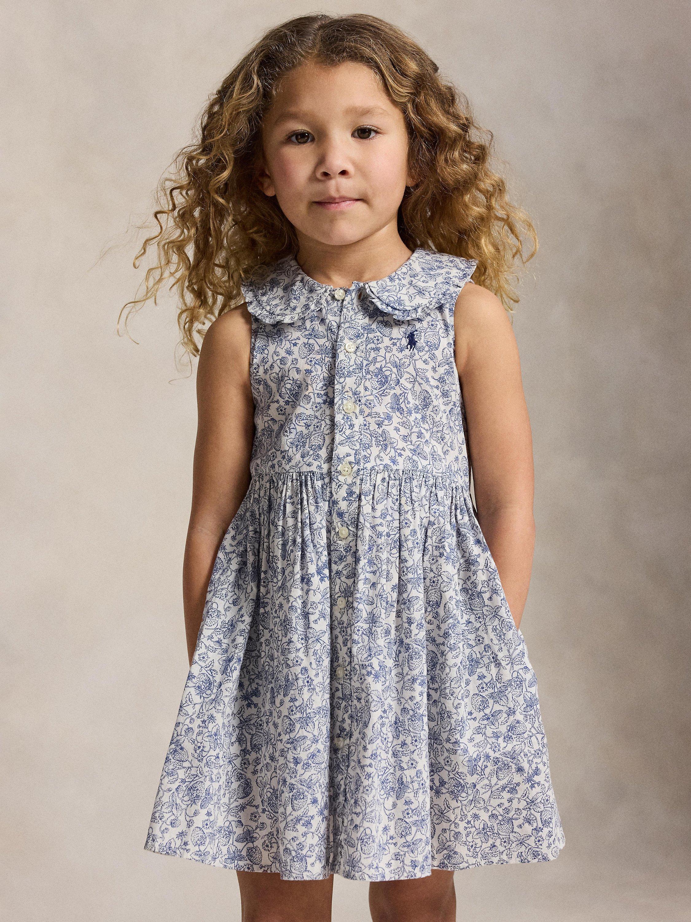 Polo Ralph Lauren Kids' Cotton Woven Strawberry Fields Dress, Multi