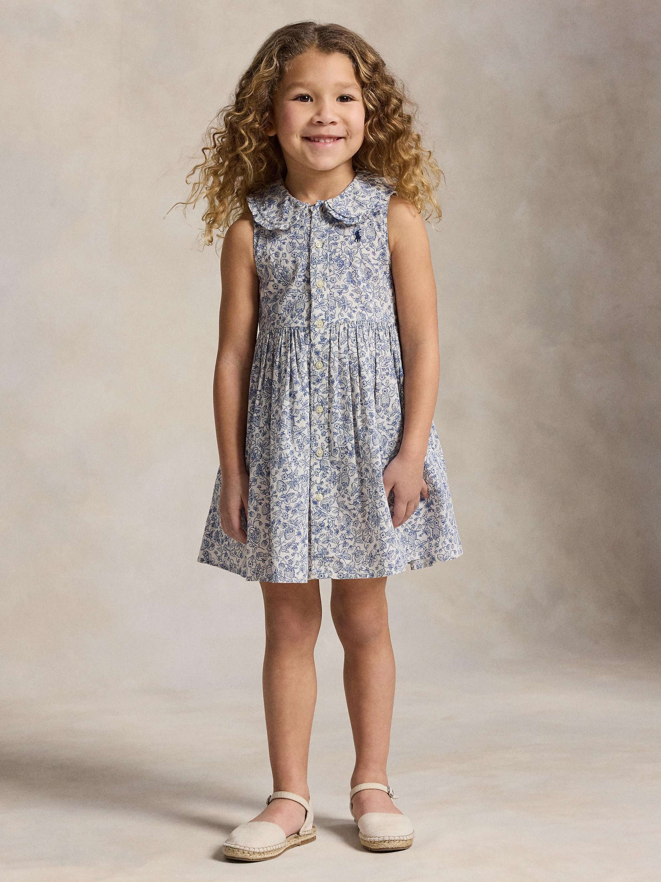 Polo Ralph Lauren Kids' Cotton Woven Strawberry Fields Dress, Multi