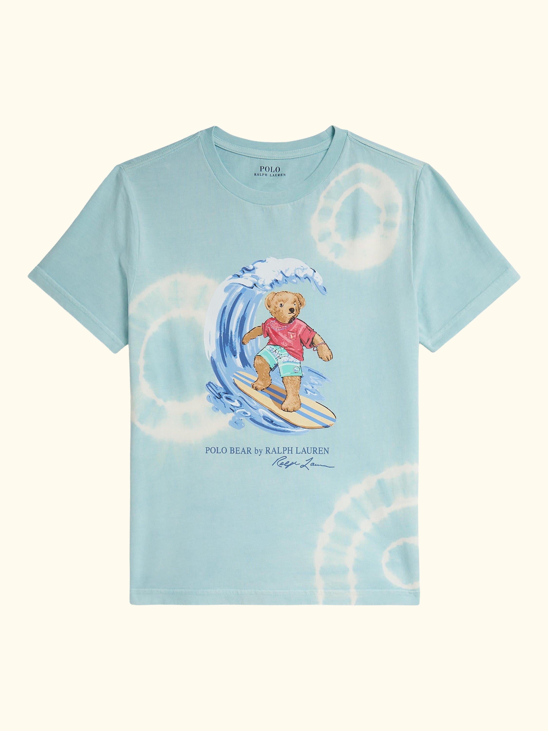 Polo Ralph Lauren Kids' Surfing Polo Bear T-Shirt, Parakeet