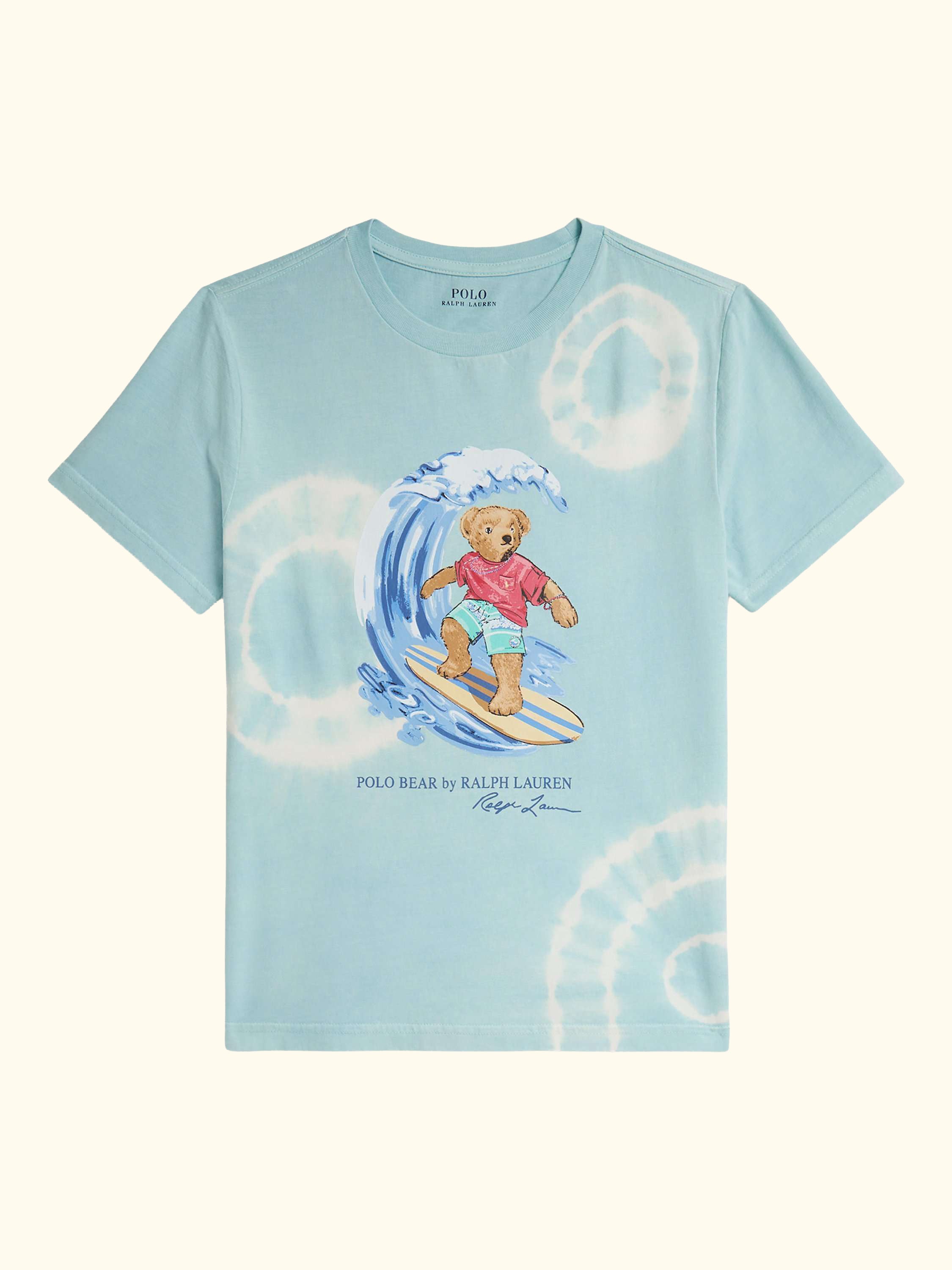 Polo Ralph Lauren Kids' Surfing Polo Bear T-Shirt, Parakeet