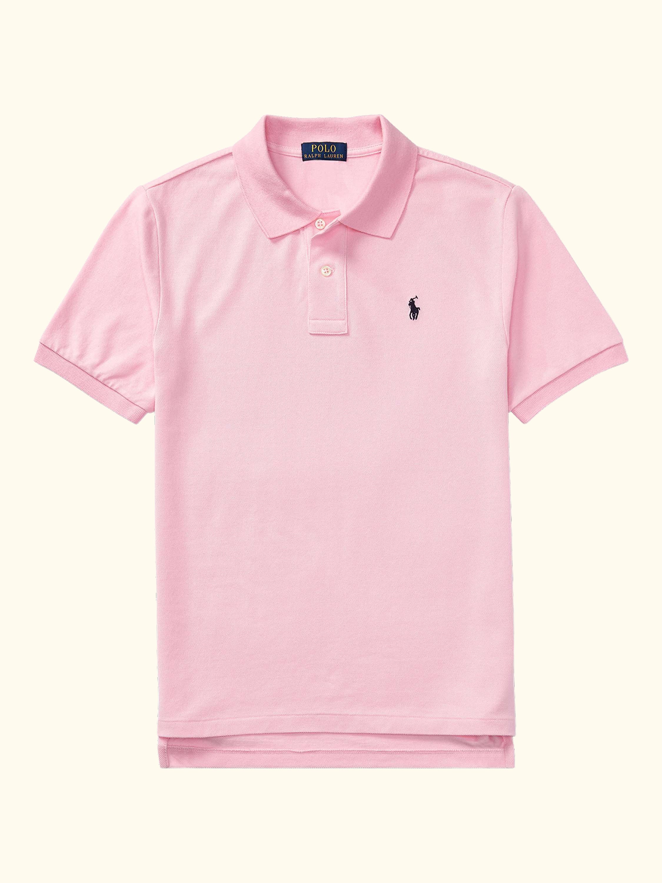 Kids' Pure Cotton Short Sleeved Polo Shirt, Pink
