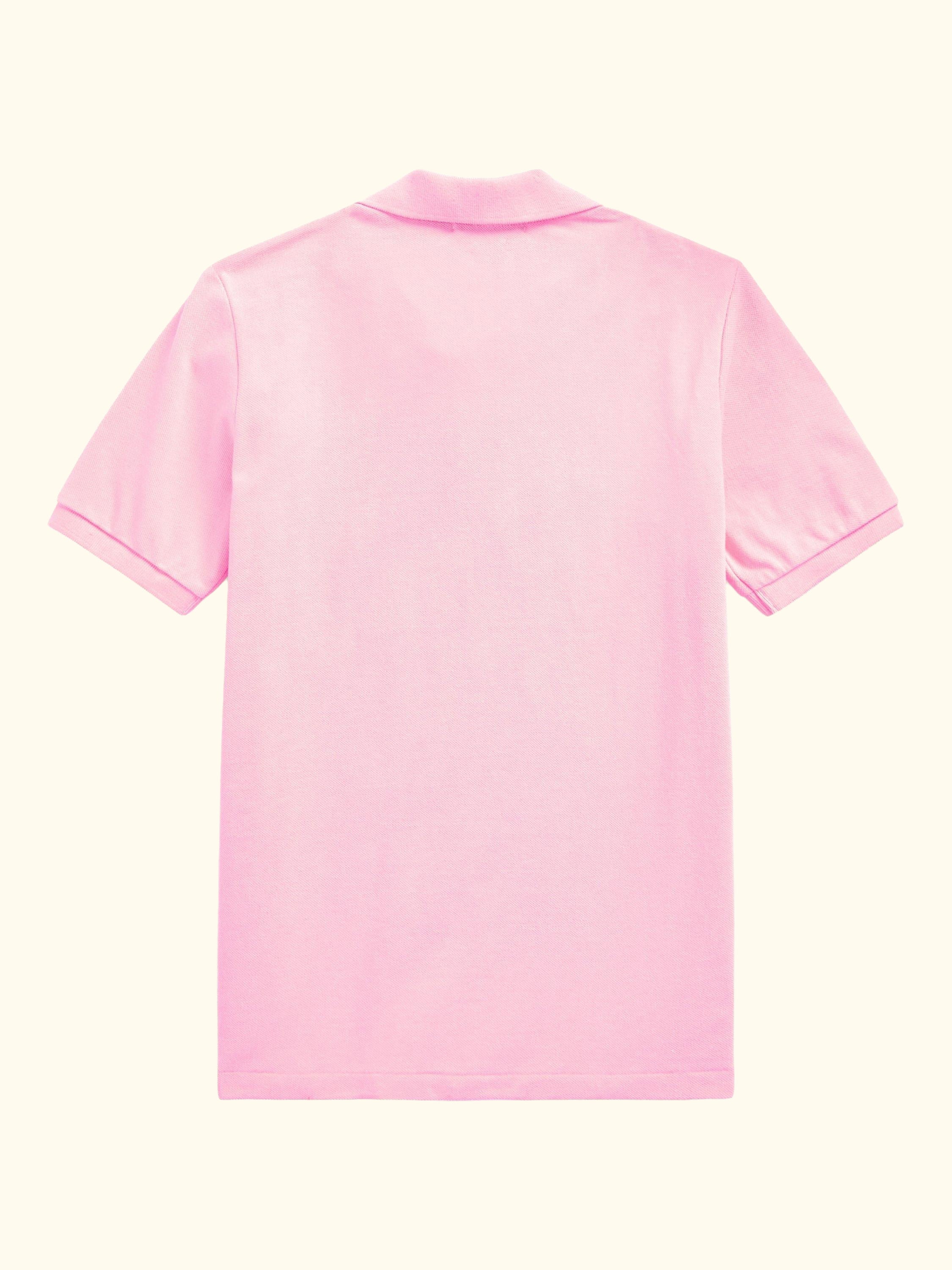 Kids' Pure Cotton Short Sleeved Polo Shirt, Pink