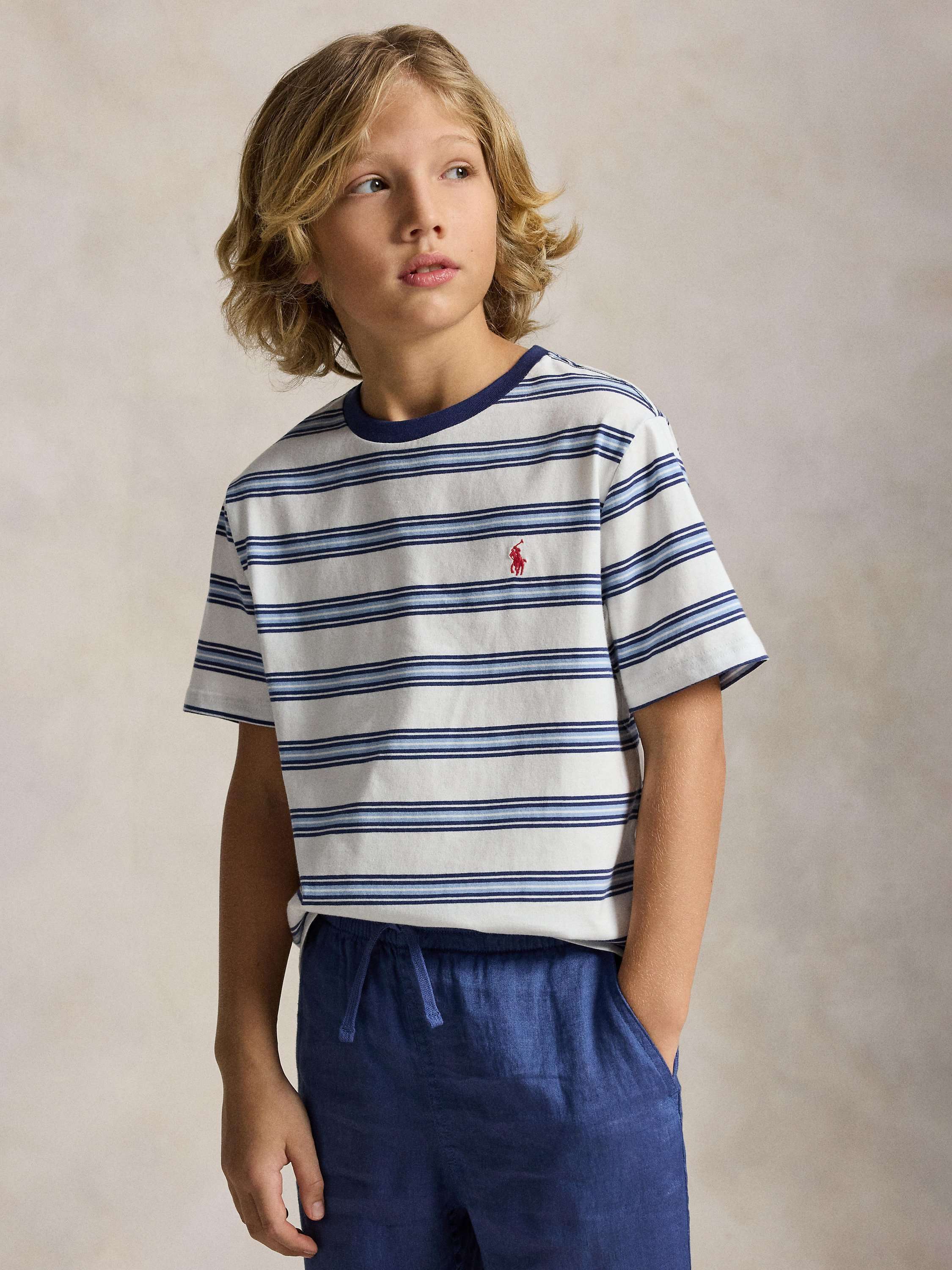 Kids' Short Sleeve Striped T-Shirt, Deckwash W