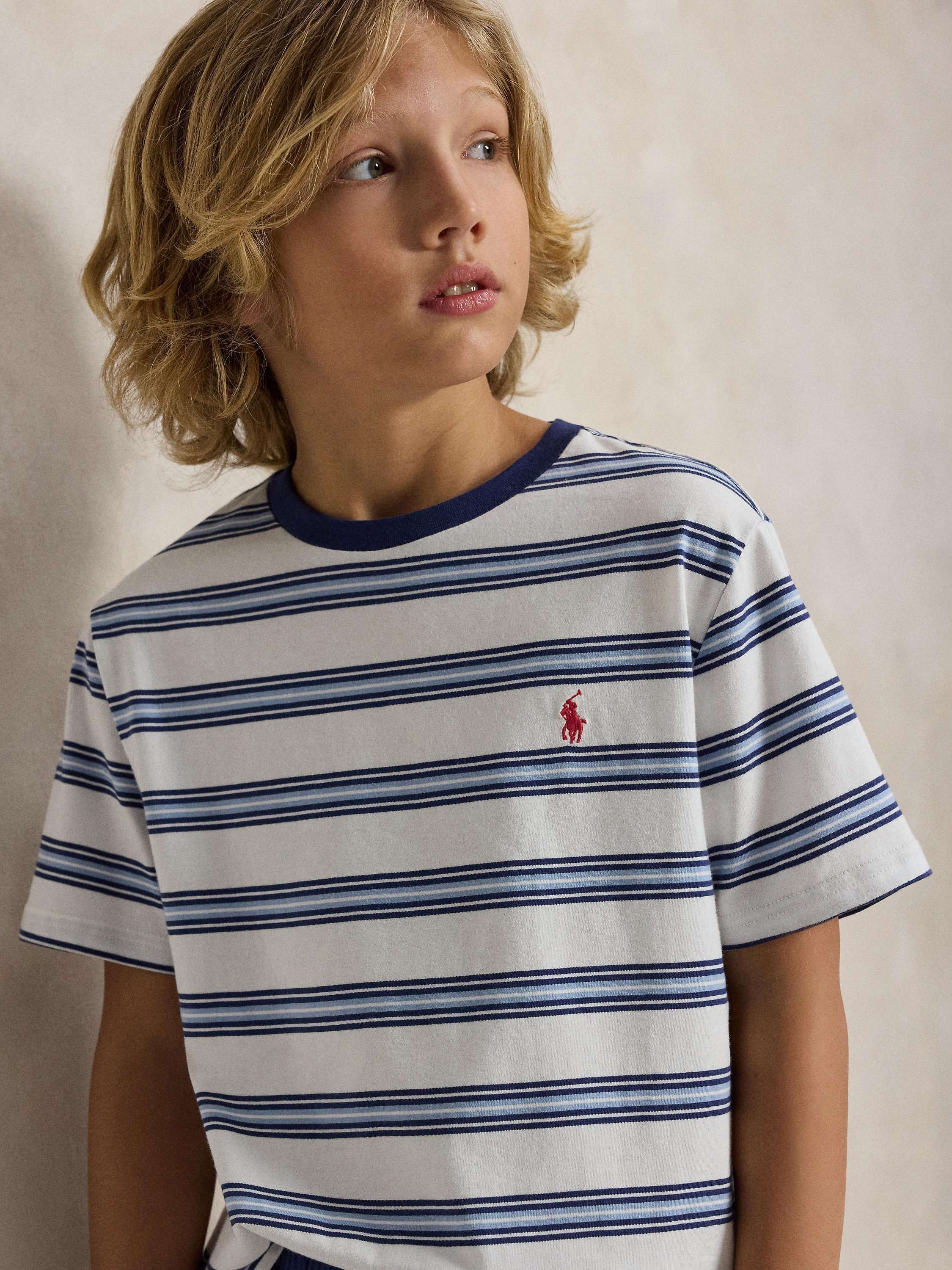 Kids' Short Sleeve Striped T-Shirt, Deckwash W