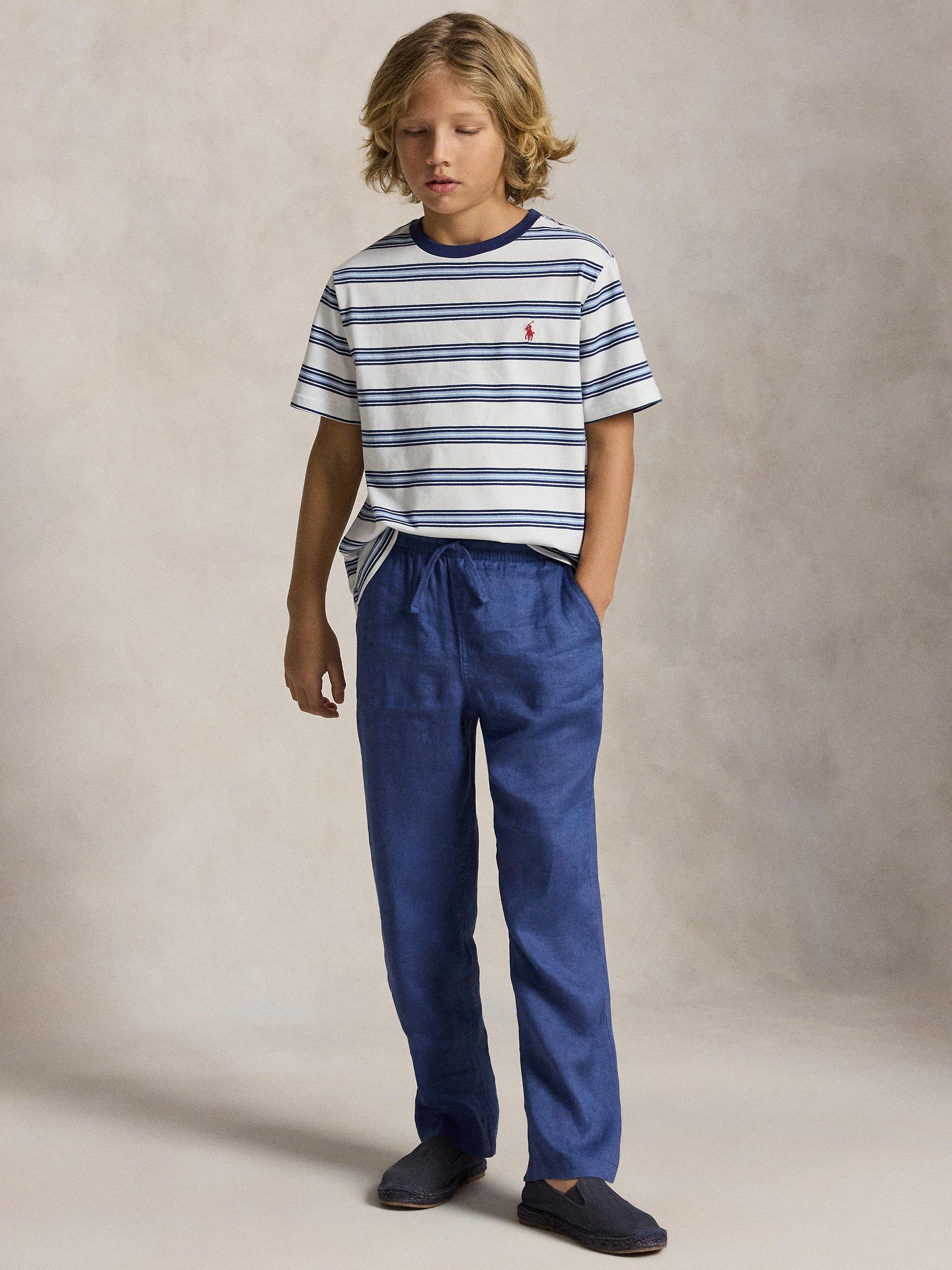 Kids' Short Sleeve Striped T-Shirt, Deckwash W