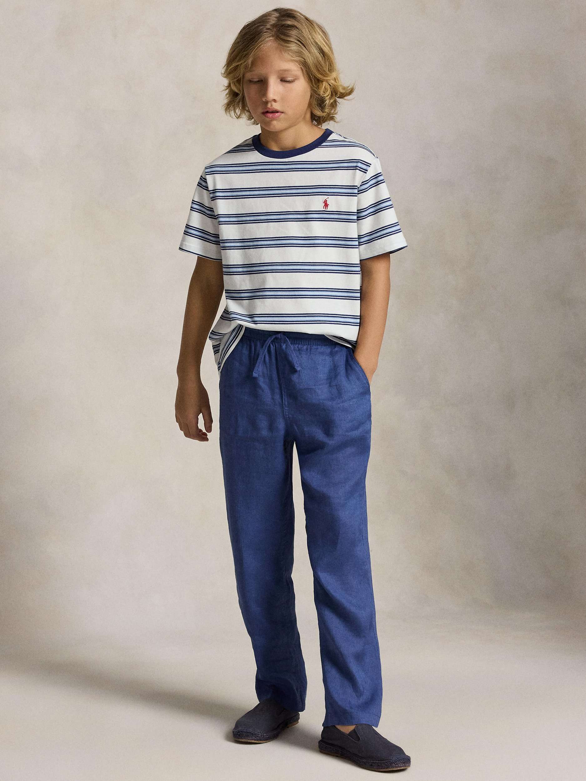 Kids' Short Sleeve Striped T-Shirt, Deckwash W