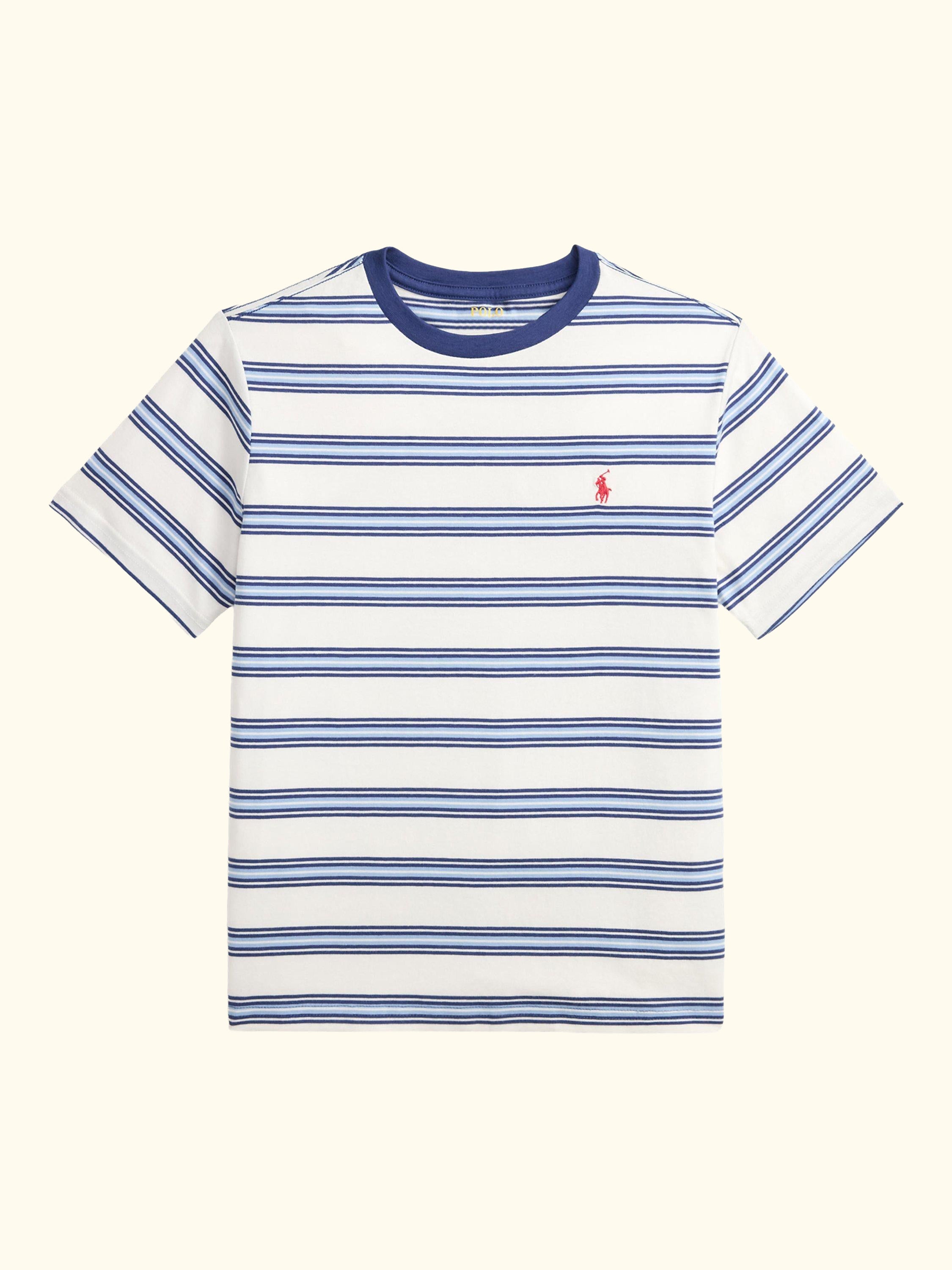 Kids' Short Sleeve Striped T-Shirt, Deckwash W