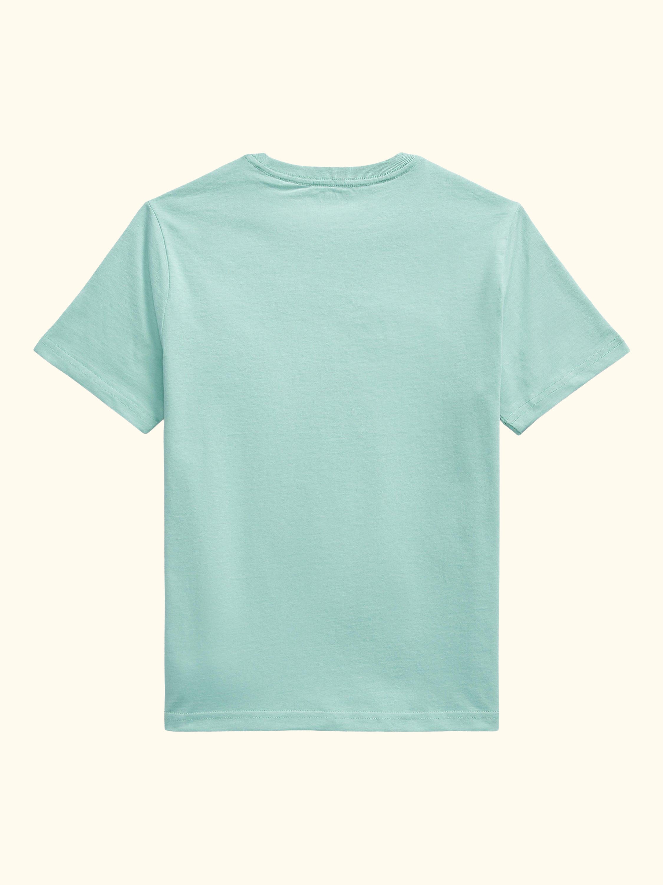 Kids' Pure Cotton Short Sleeved T-Shirt, Celadon