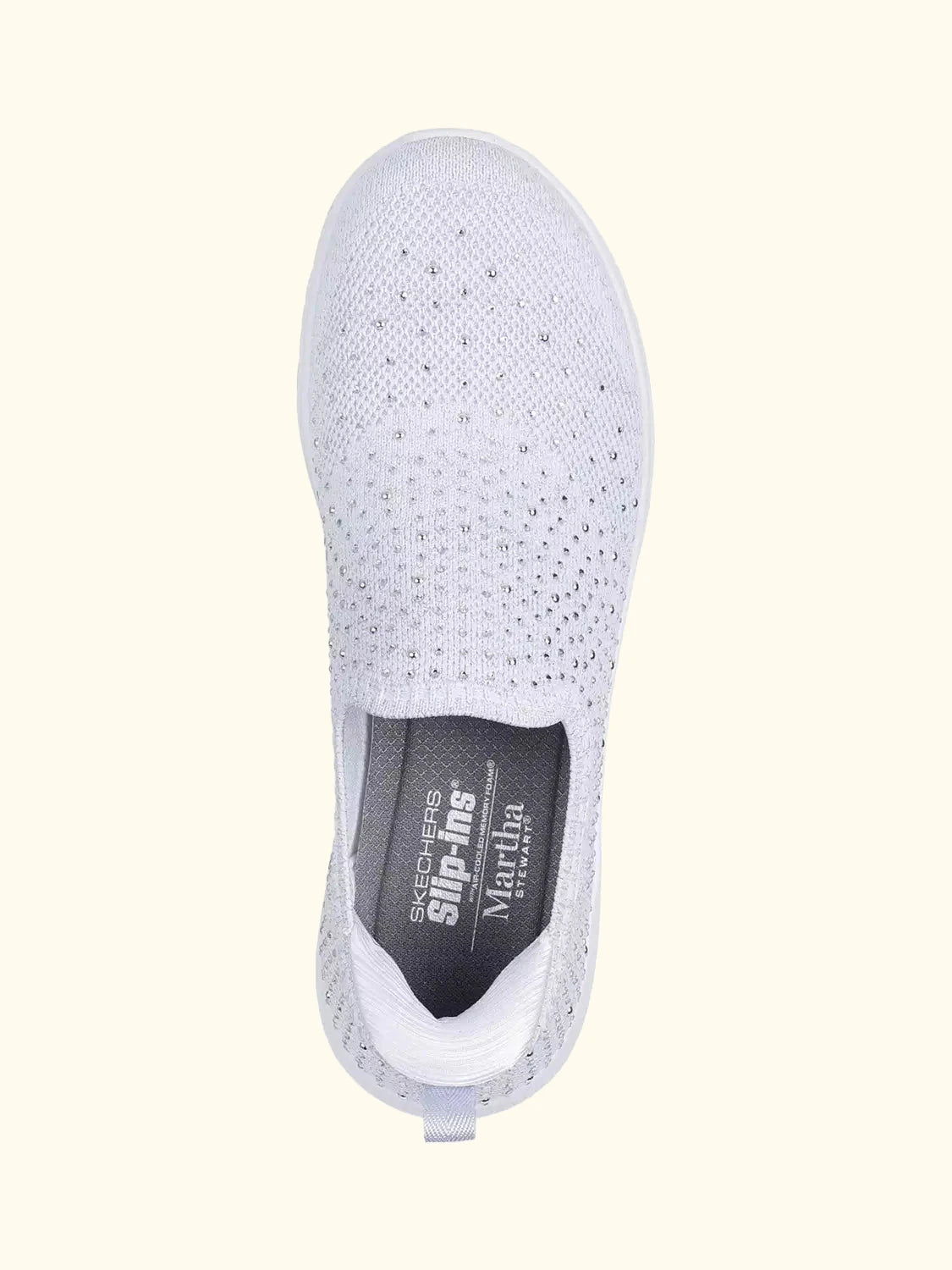 Skechers x Martha Stewart Virtue Icon Slip On Trainers, White/Silver