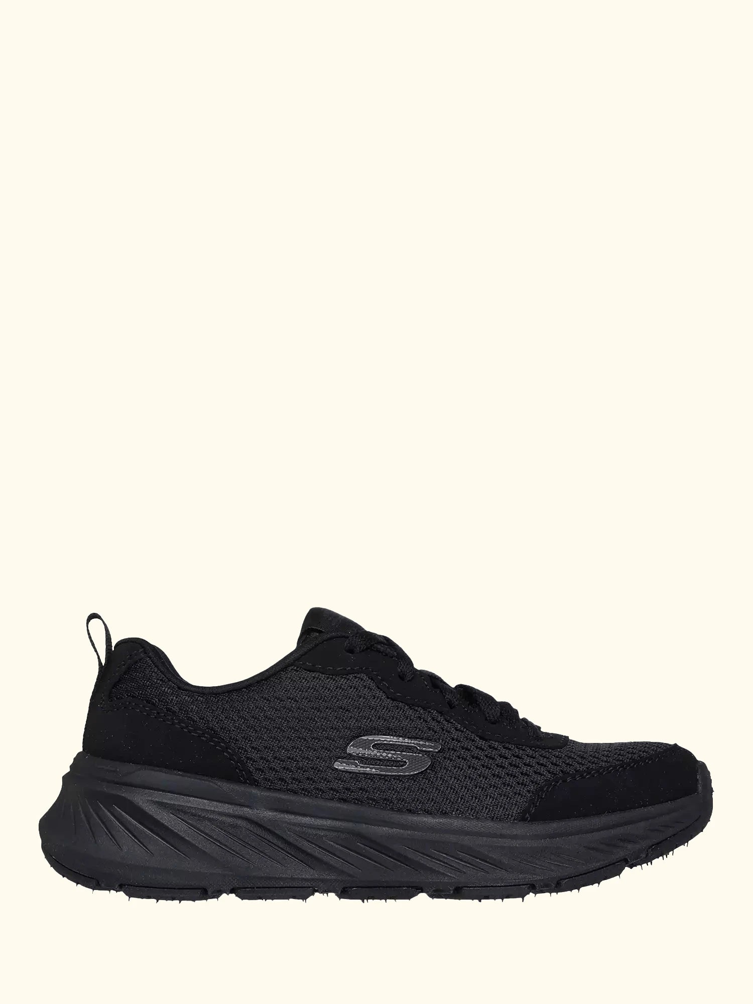 Skechers Kids' Edgeride Rekze Mesh Lace Up Trainers, Black