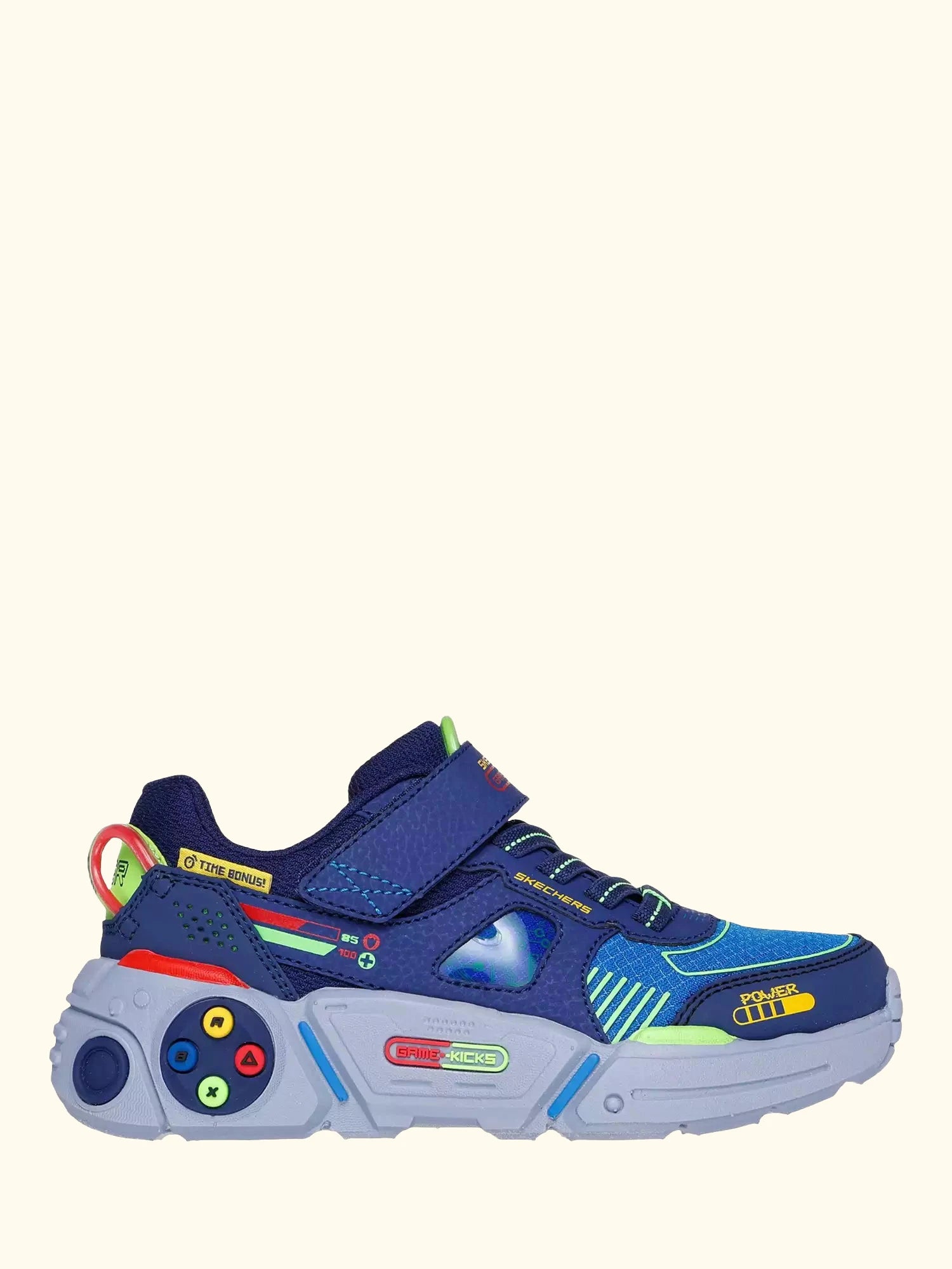 Skechers Kids' Game Kicks Gametronix 2.0 Trainers, Navy/Multi