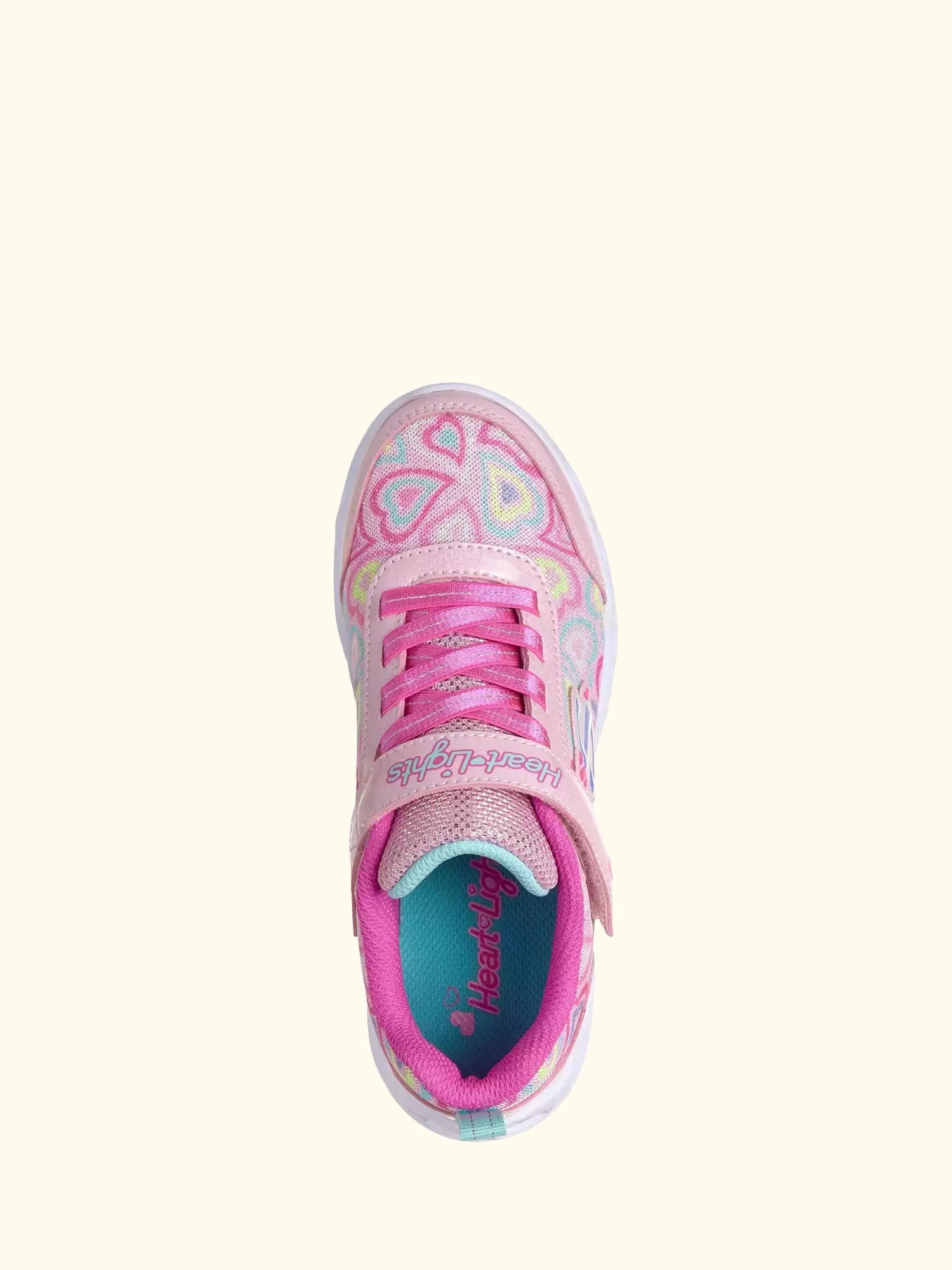 Skechers Kids' Heart Lights Boogie Love Trainers, Light Pink/Multi