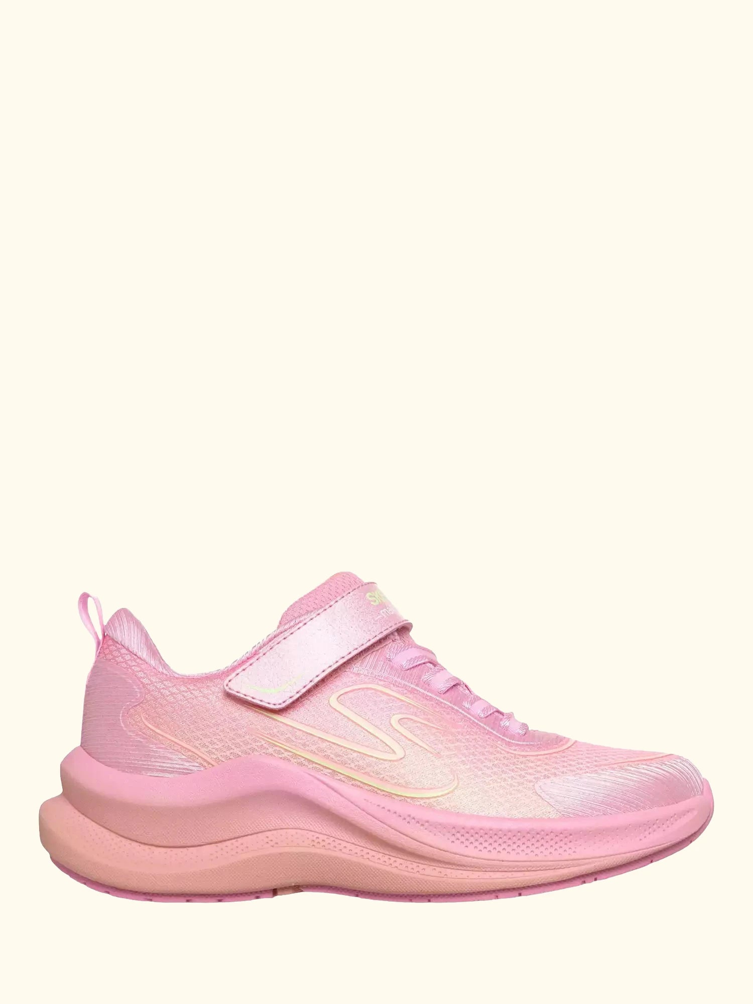Skechers Kids' Microspec Advance Trainers, Light Pink/Multi
