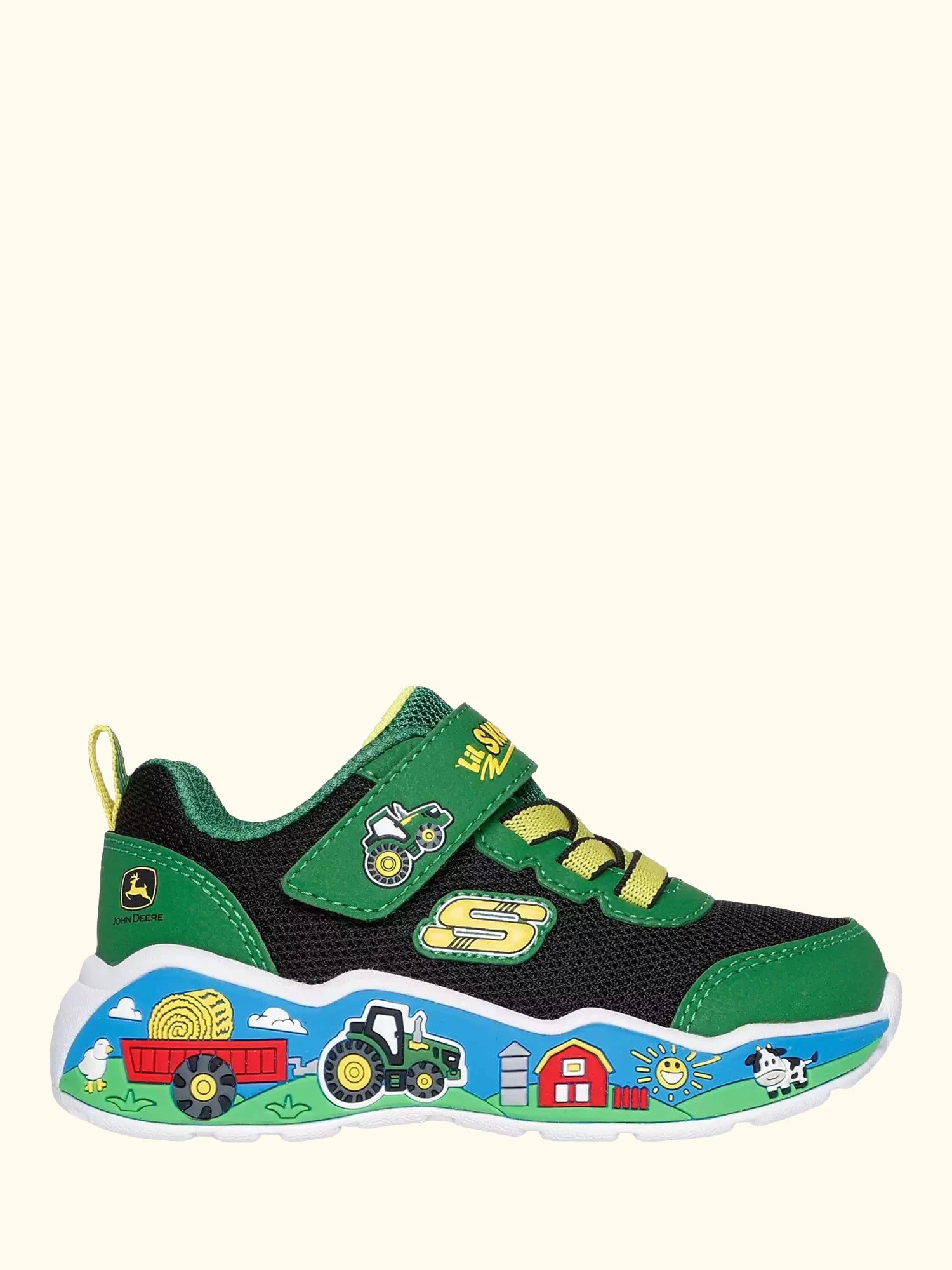 Skechers x John Deere Kids' Play Scene Barn Squad Buddies Trainers, Green/Multi