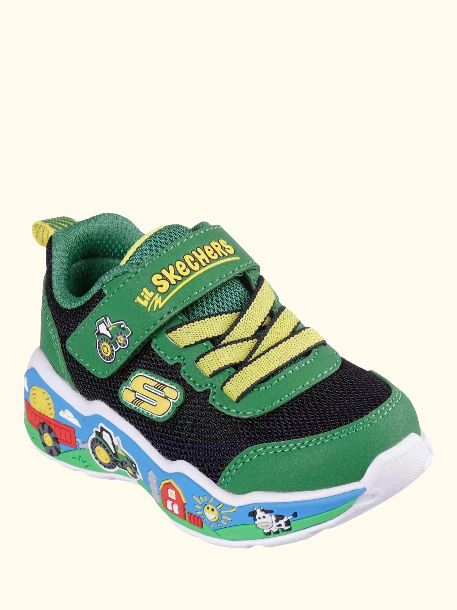 Skechers x John Deere Kids' Play Scene Barn Squad Buddies Trainers, Green/Multi