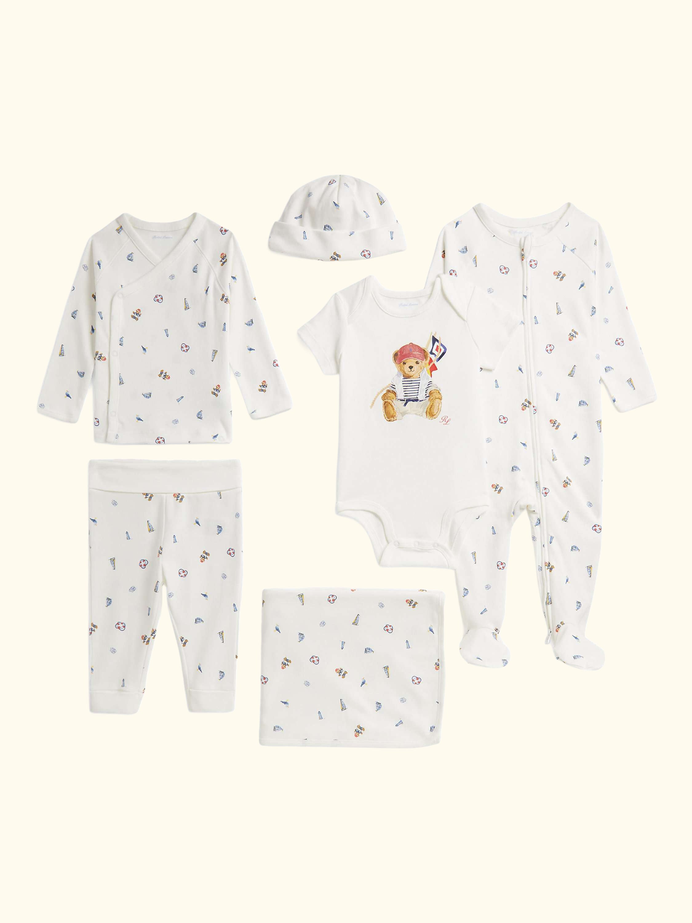 Baby Cotton Nautical Bear Gift Box Set, Multi