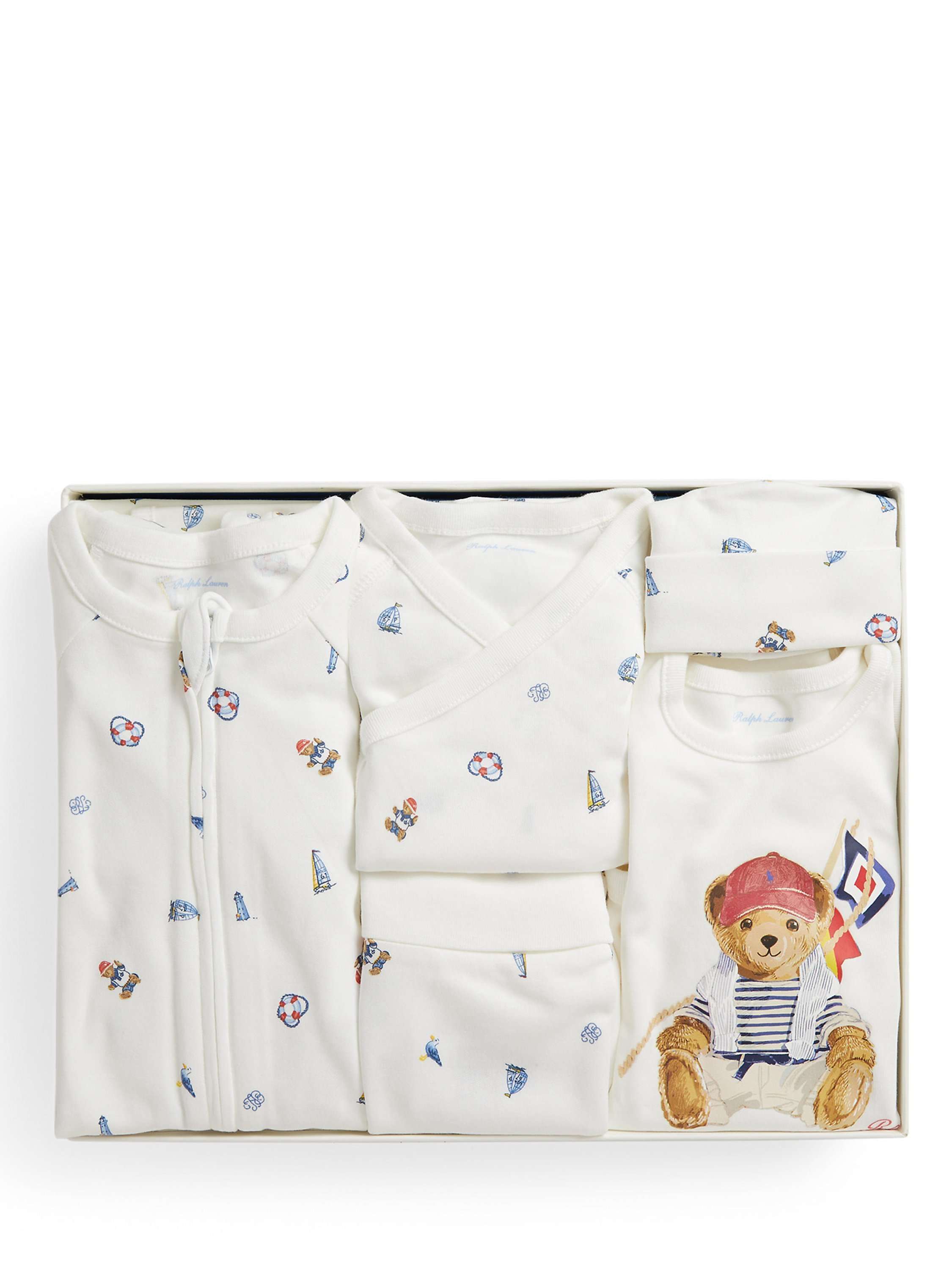 Baby Cotton Nautical Bear Gift Box Set, Multi