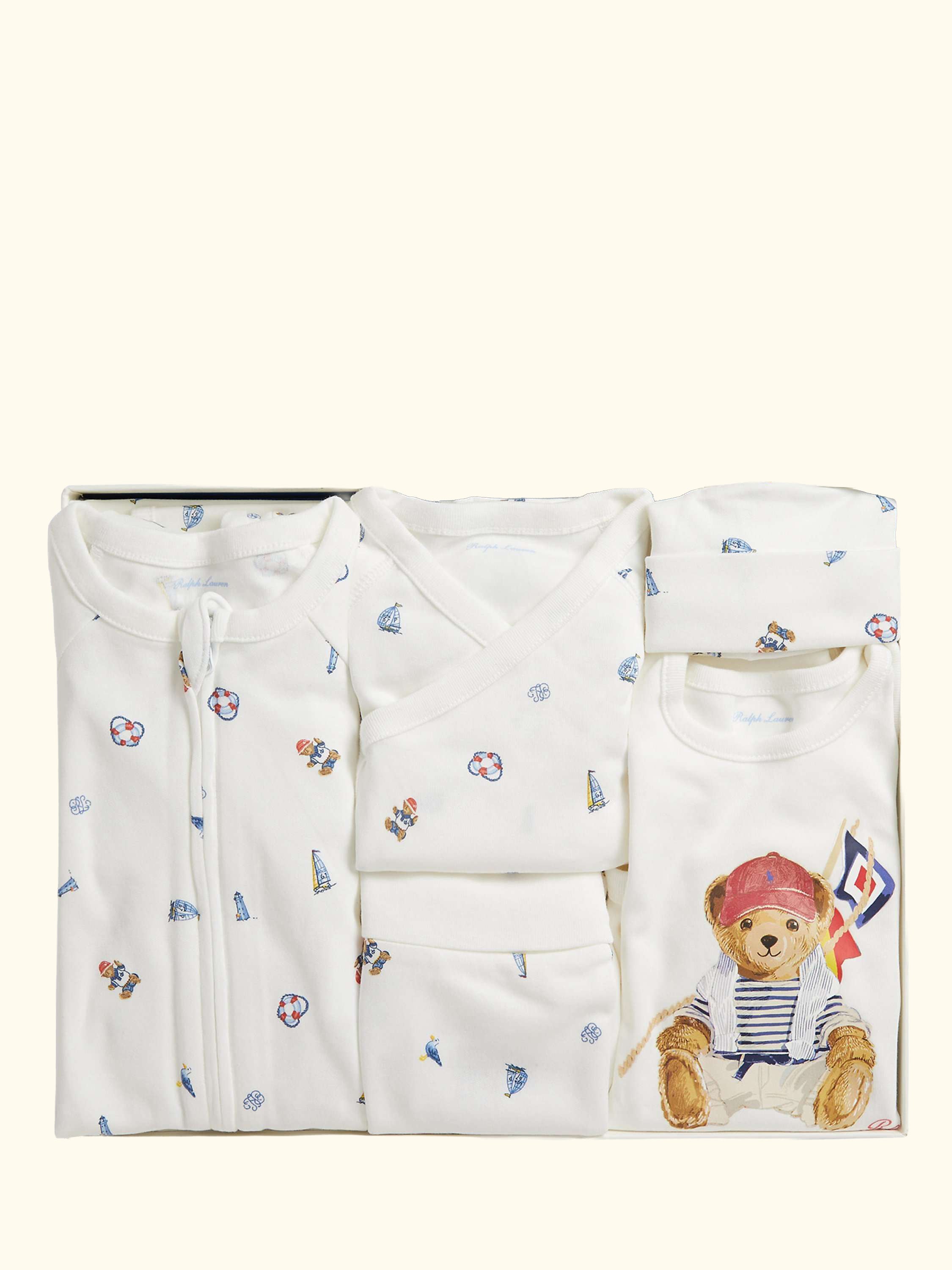 Baby Cotton Nautical Bear Gift Box Set, Multi