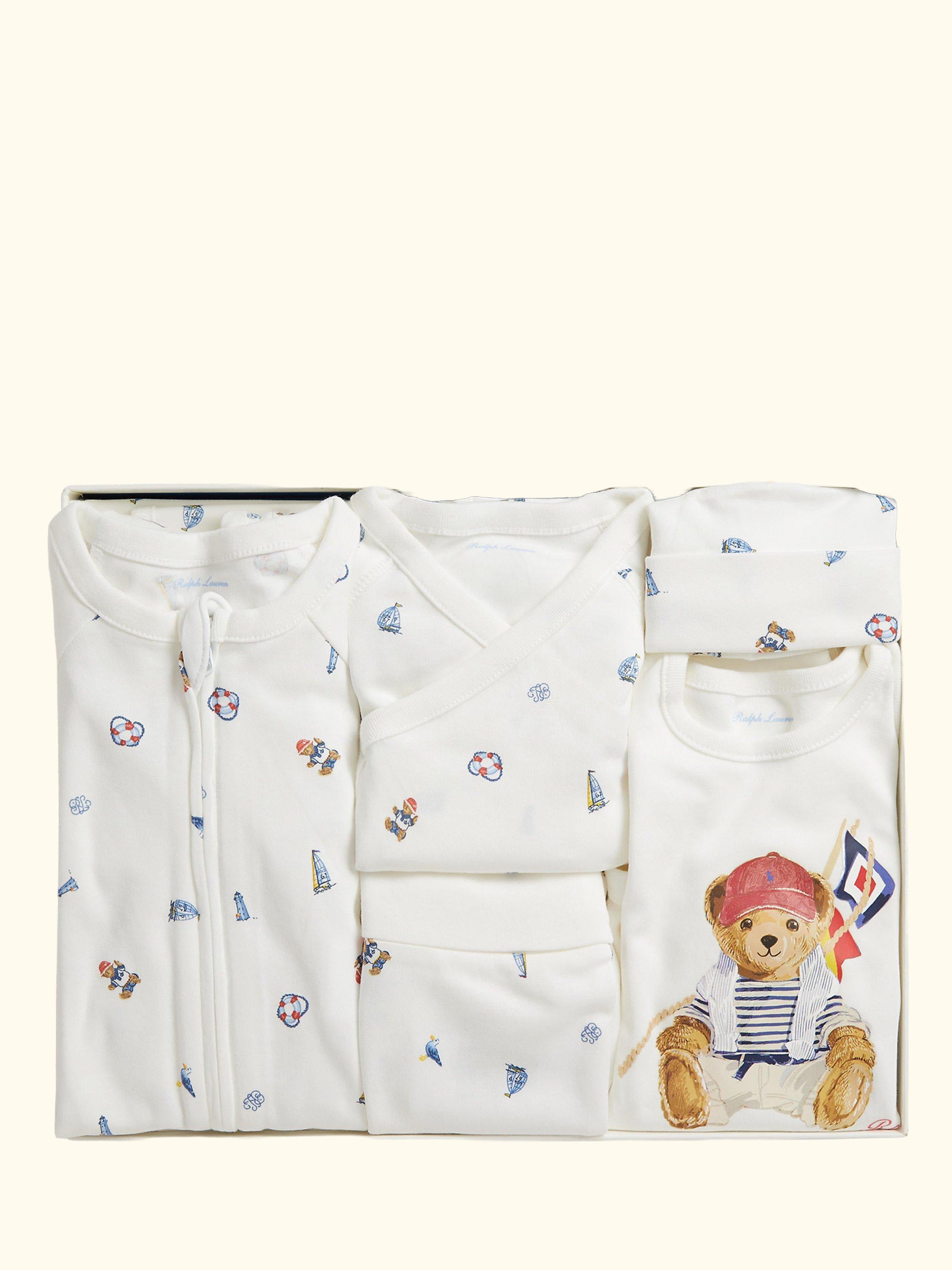 Baby Cotton Nautical Bear Gift Box Set, Multi