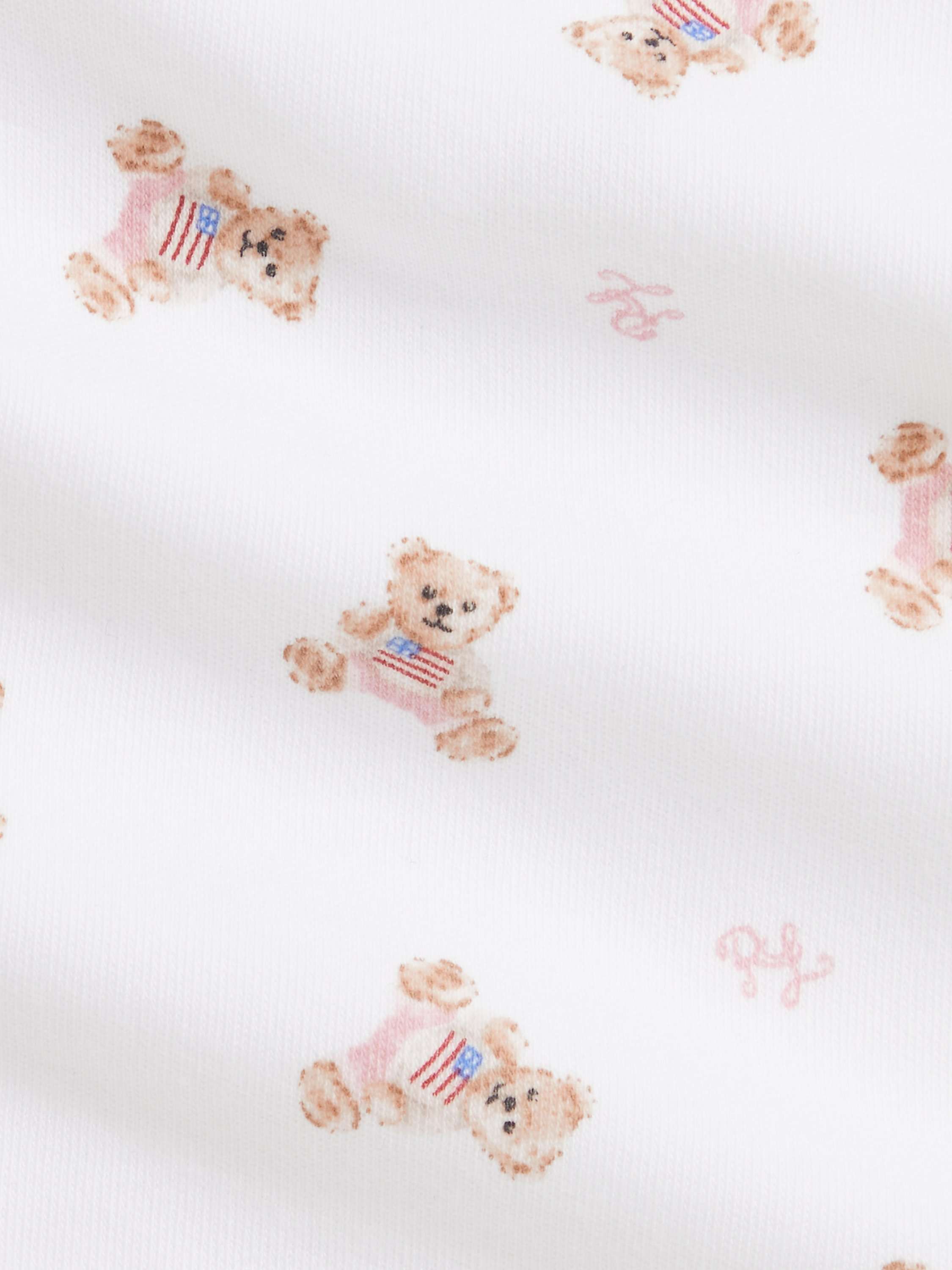Baby Knitted Cotton Polo Bear 3 Piece Gift Box Set, White Multi
