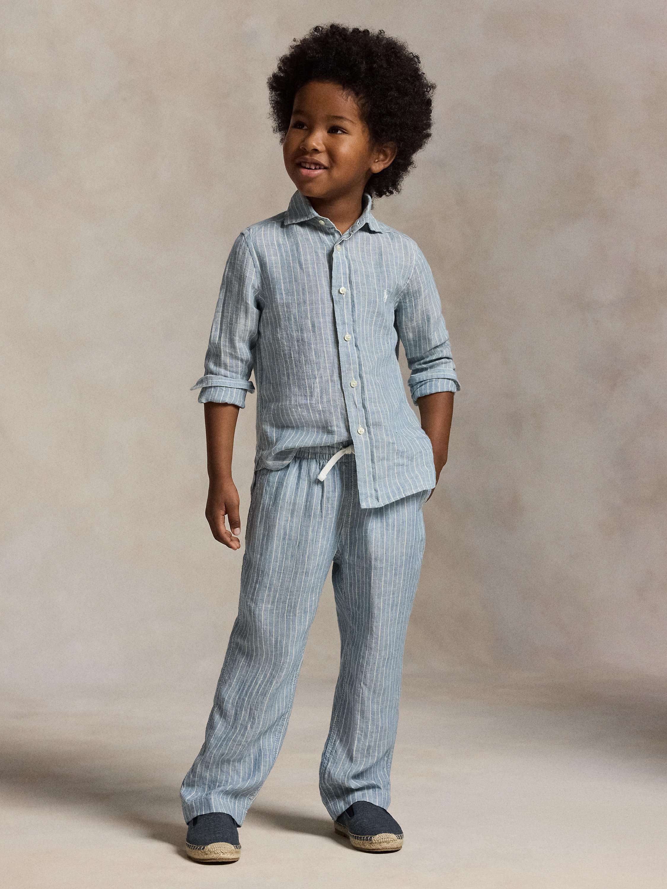 Kids' Striped Linen Shirt, Multi