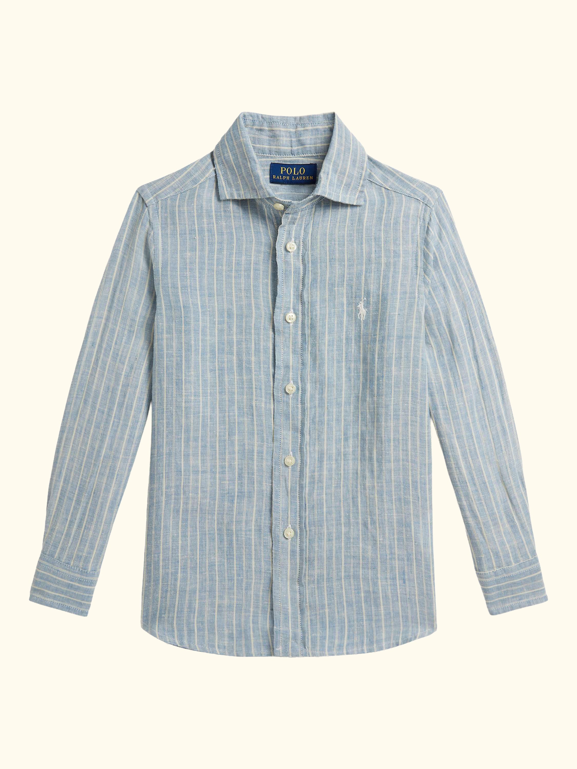 Kids' Striped Linen Shirt, Multi