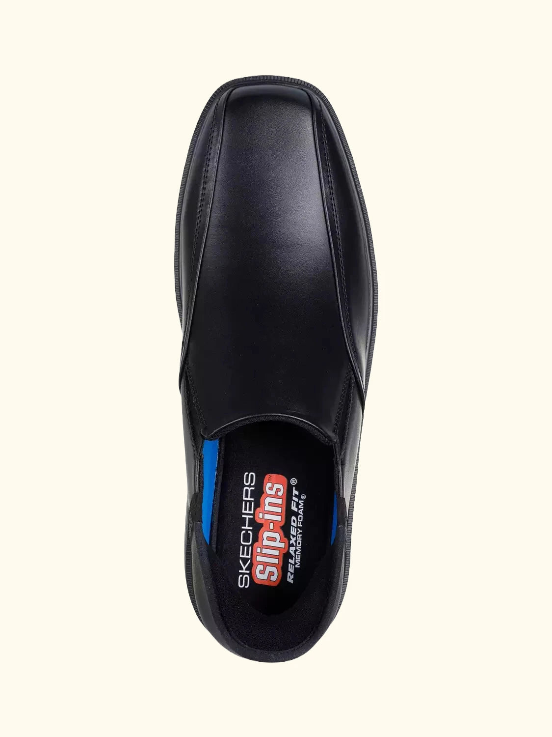 Skechers Caswell Frantone  Leather Hands Free Slip-ins Relaxed Fit Formal Shoes, Black