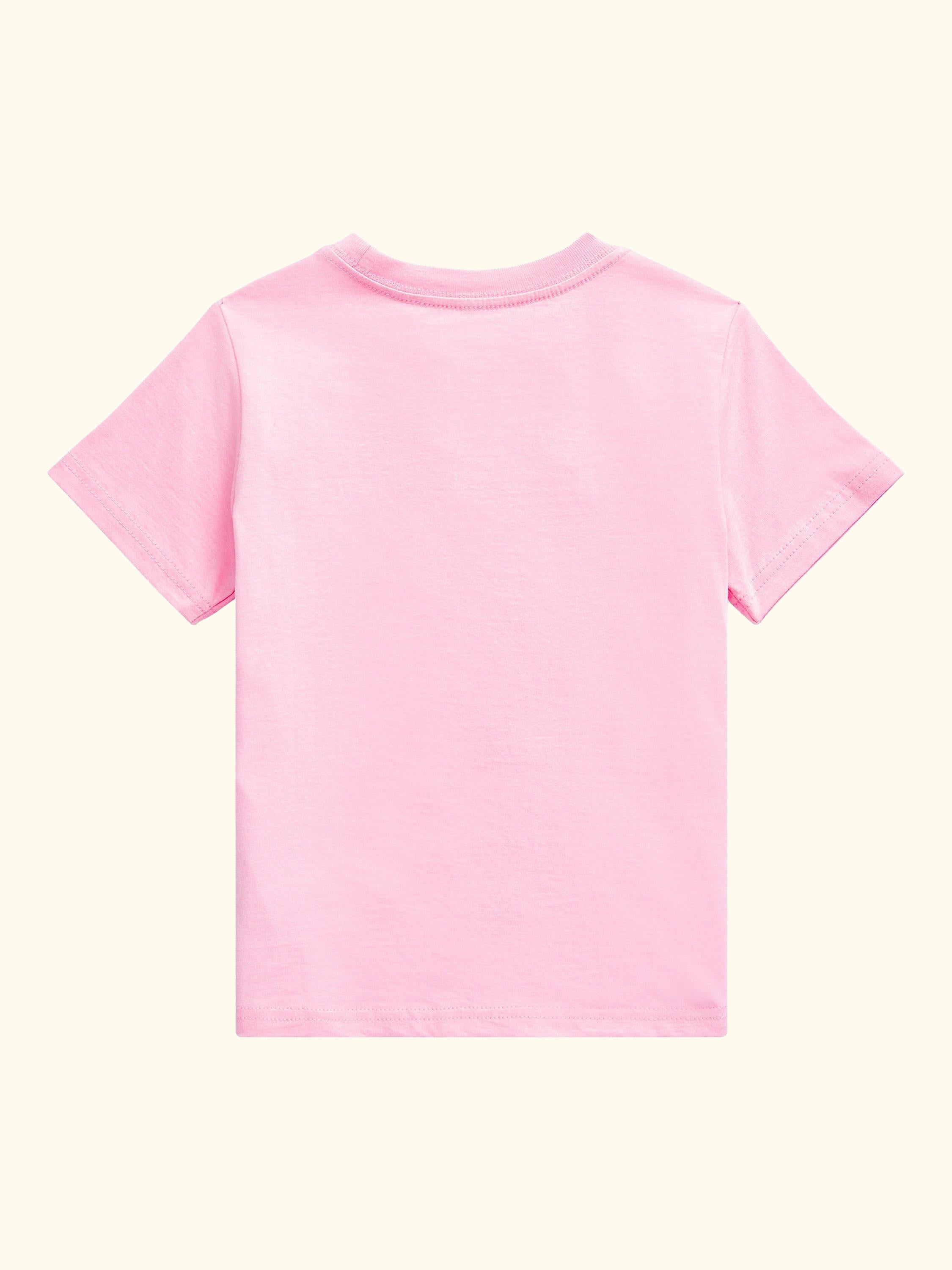 Kids' Pure Cotton Short Sleeved T-Shirt, Pink
