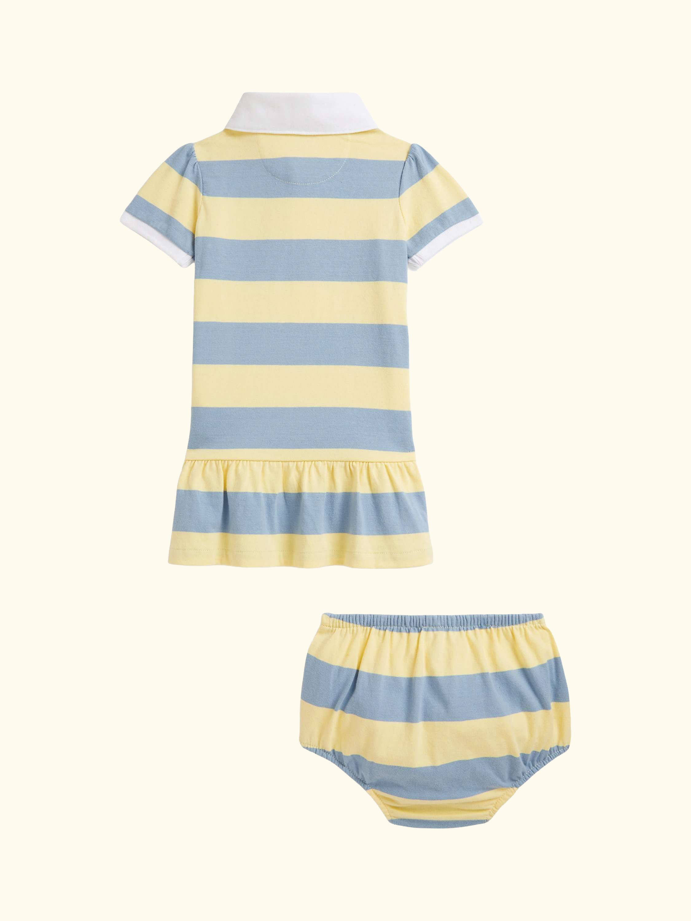 Baby Rugby Shirt Stripe Dress, T-bird Yellow