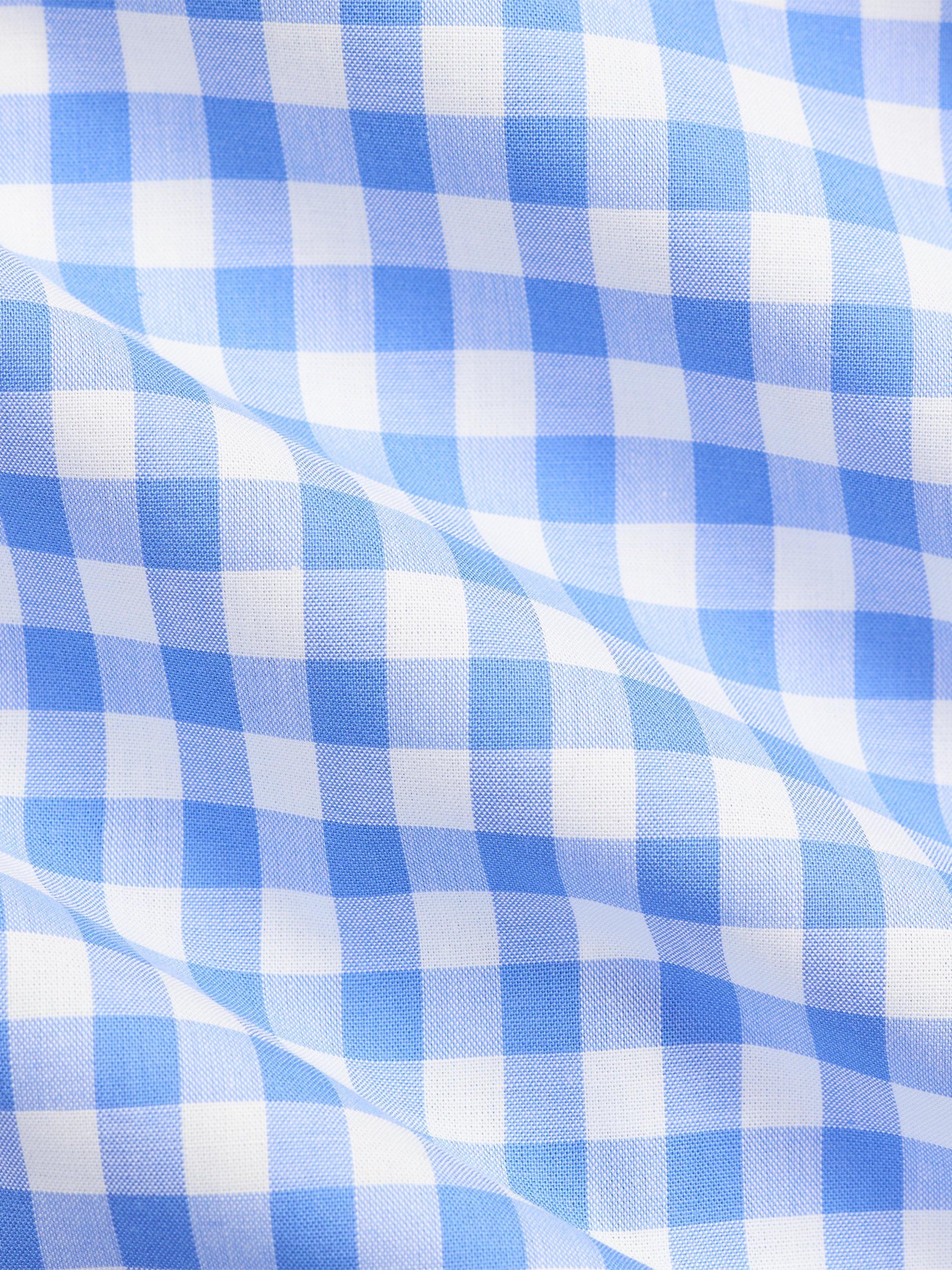 Baby Gingham Cotton Poplin Long Sleeve Shirt Bodysuit, Multi