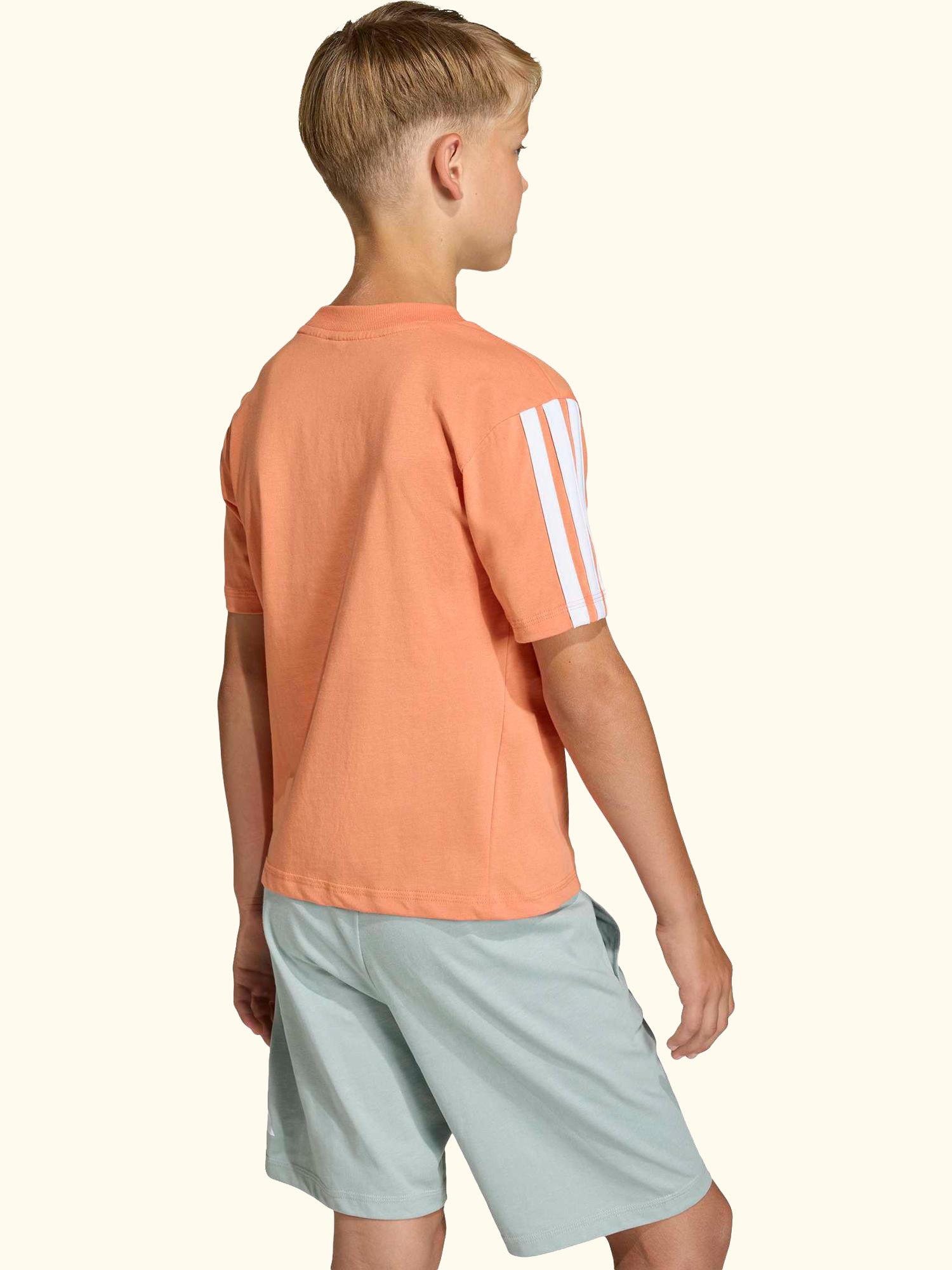 Kids' Cotton Short Sleeved T-Shirt, Dusty Orange/White