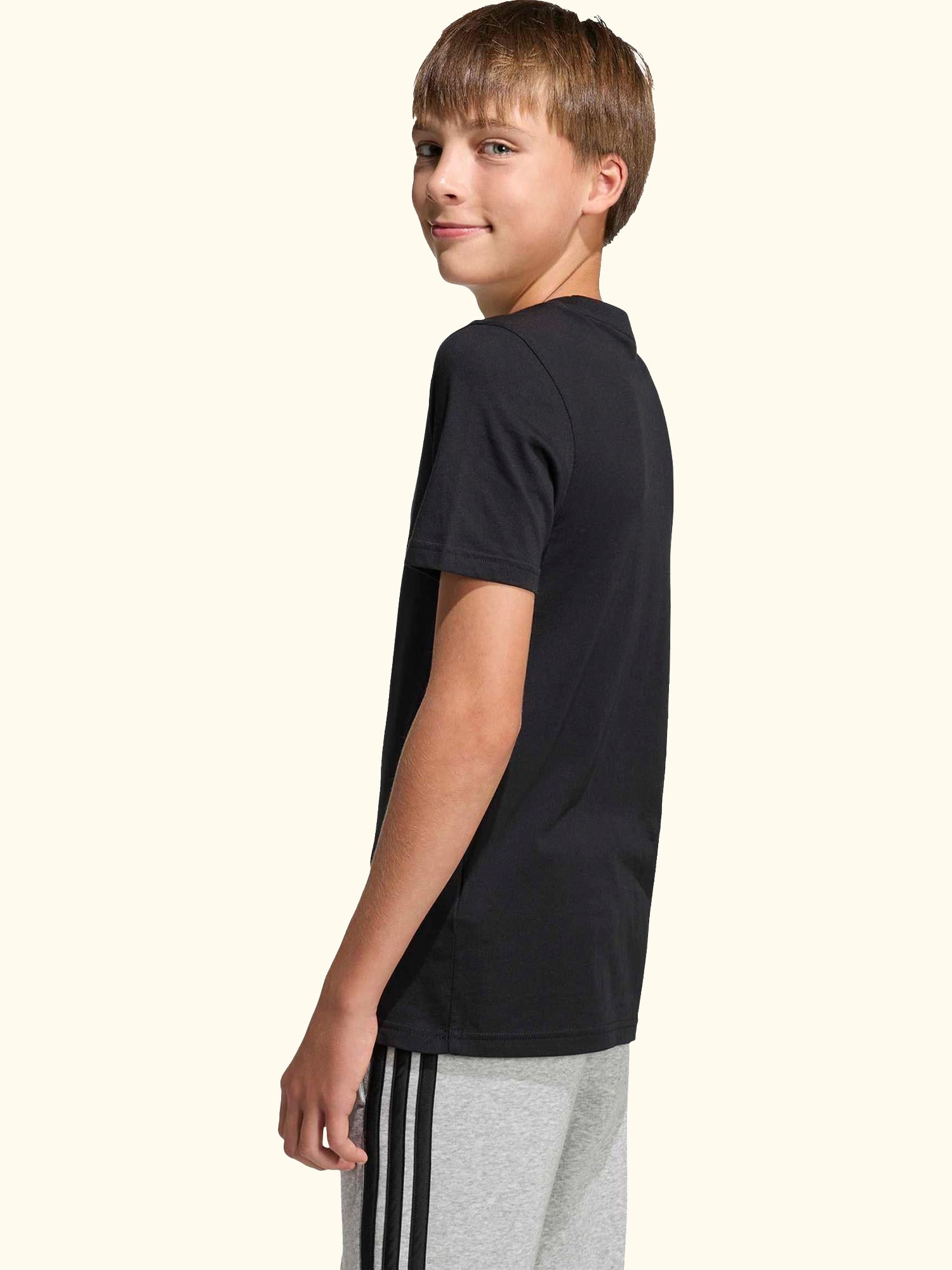Kids' Pure Cotton Short Sleeve Camo Graphic T-Shirt, Black