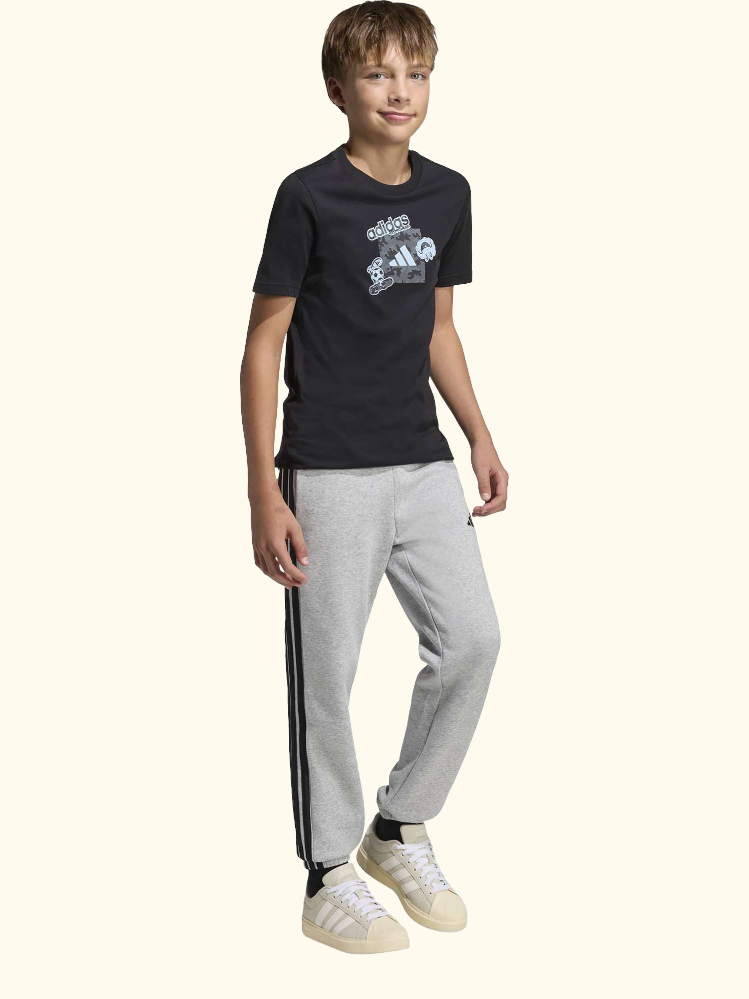 Kids' Pure Cotton Short Sleeve Camo Graphic T-Shirt, Black