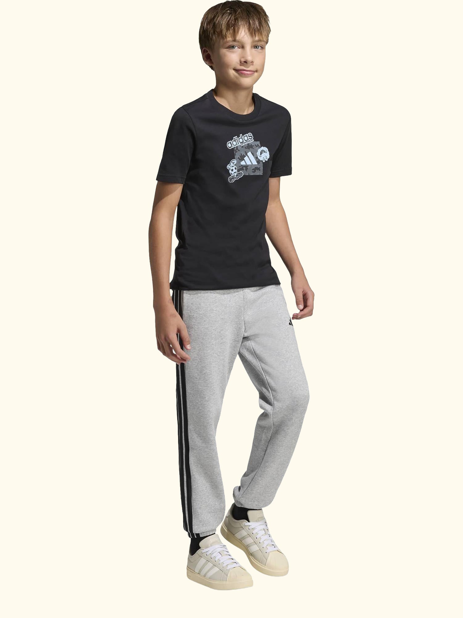 Kids' Pure Cotton Short Sleeve Camo Graphic T-Shirt, Black