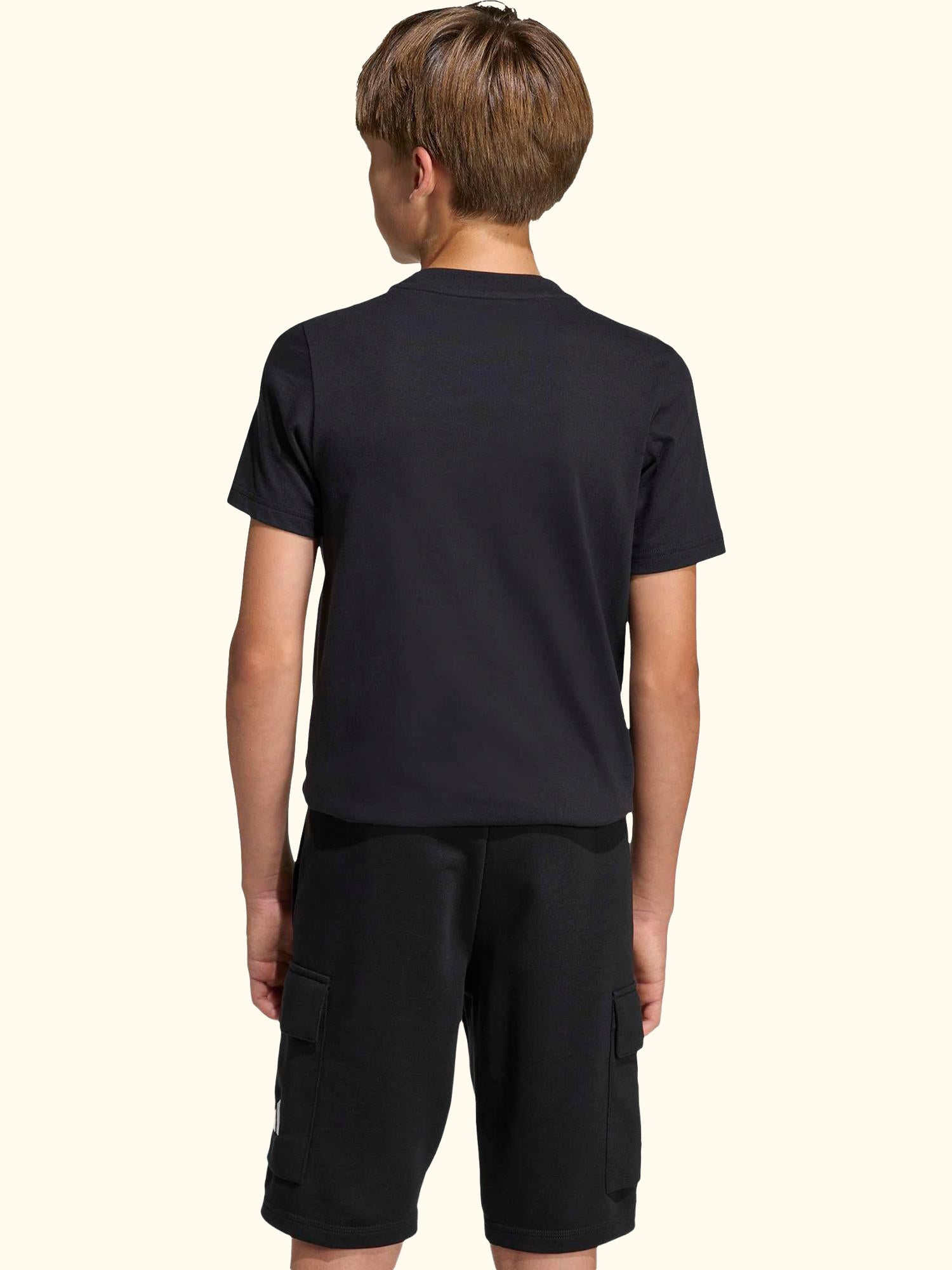 Kids' Cotton Food Print Short Sleeved T-Shirt, Black