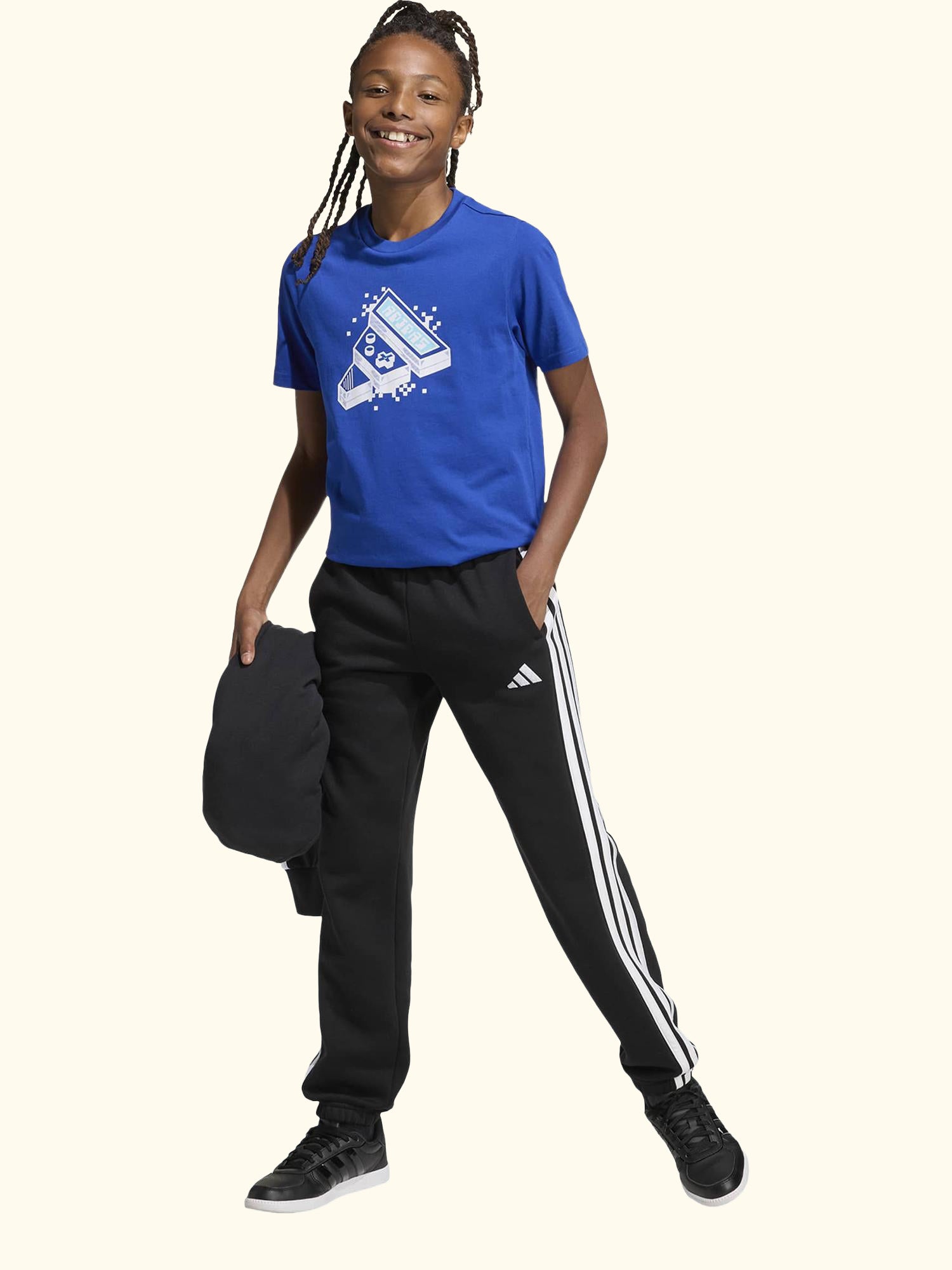 Kids' Cotton Short Sleeved Gaming Graphic T-Shirt, Team Royal Blue