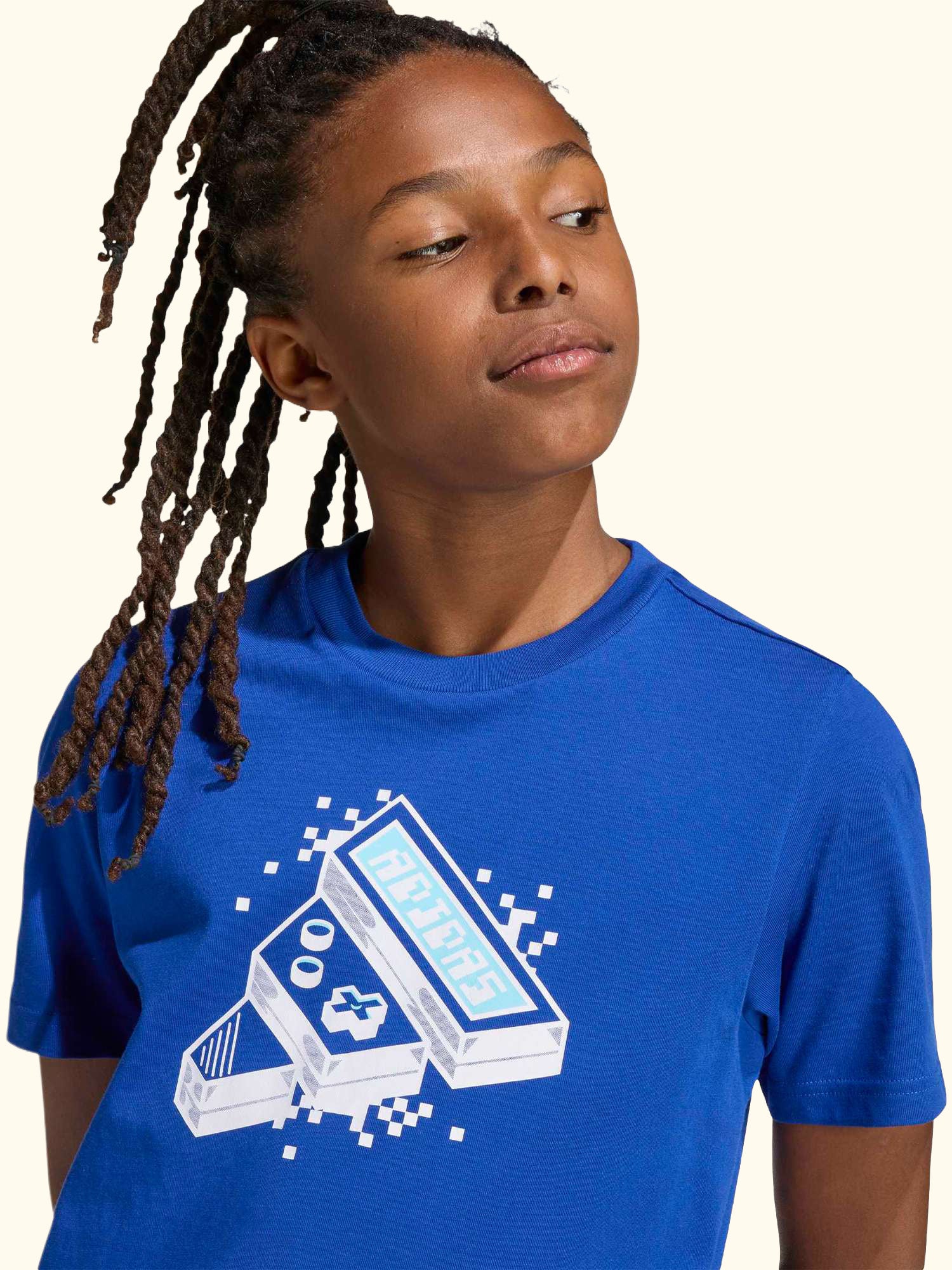 Kids' Cotton Short Sleeved Gaming Graphic T-Shirt, Team Royal Blue