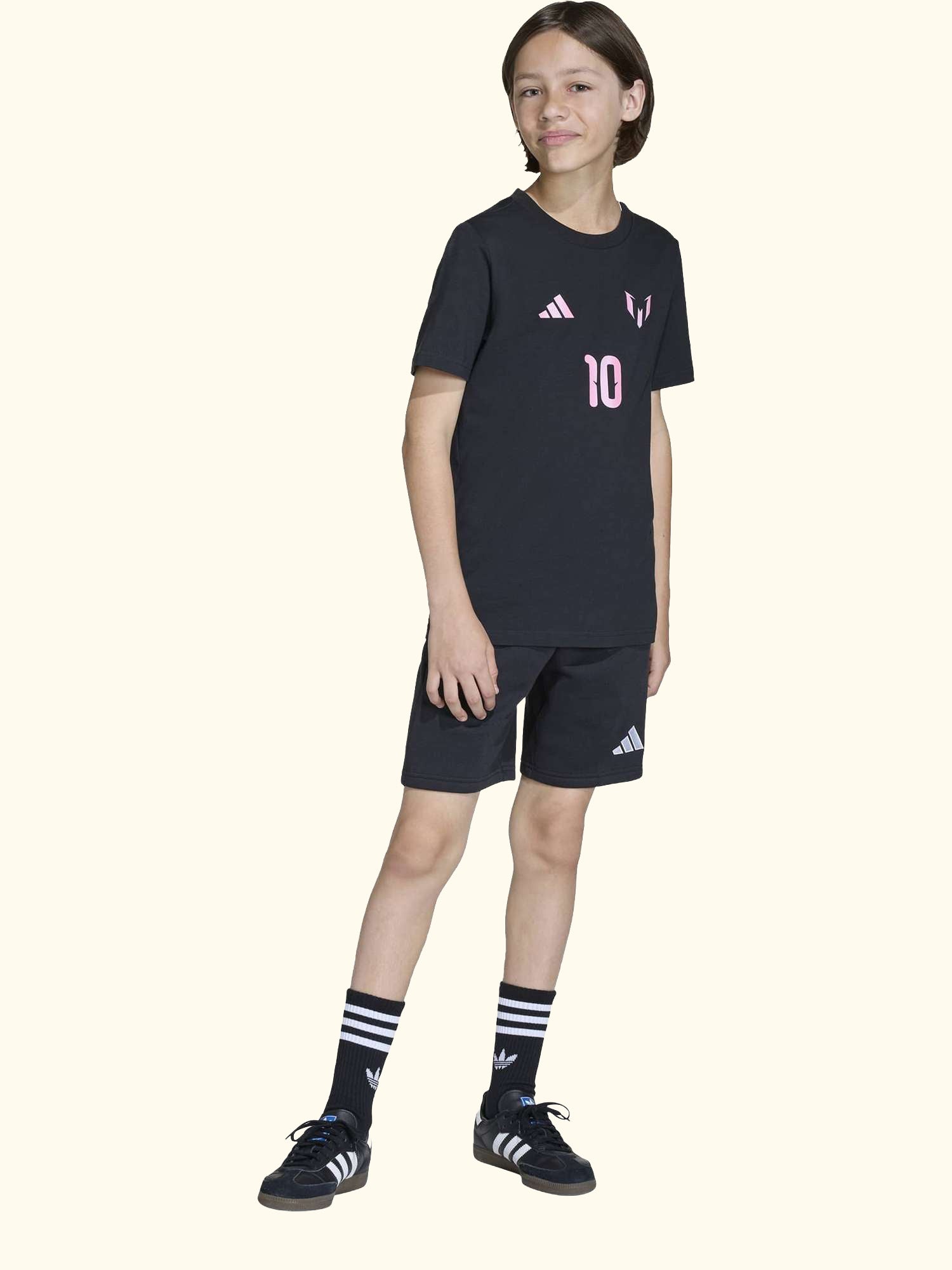 Kids' Messi Name & Number Graphic T-Shirt, Black