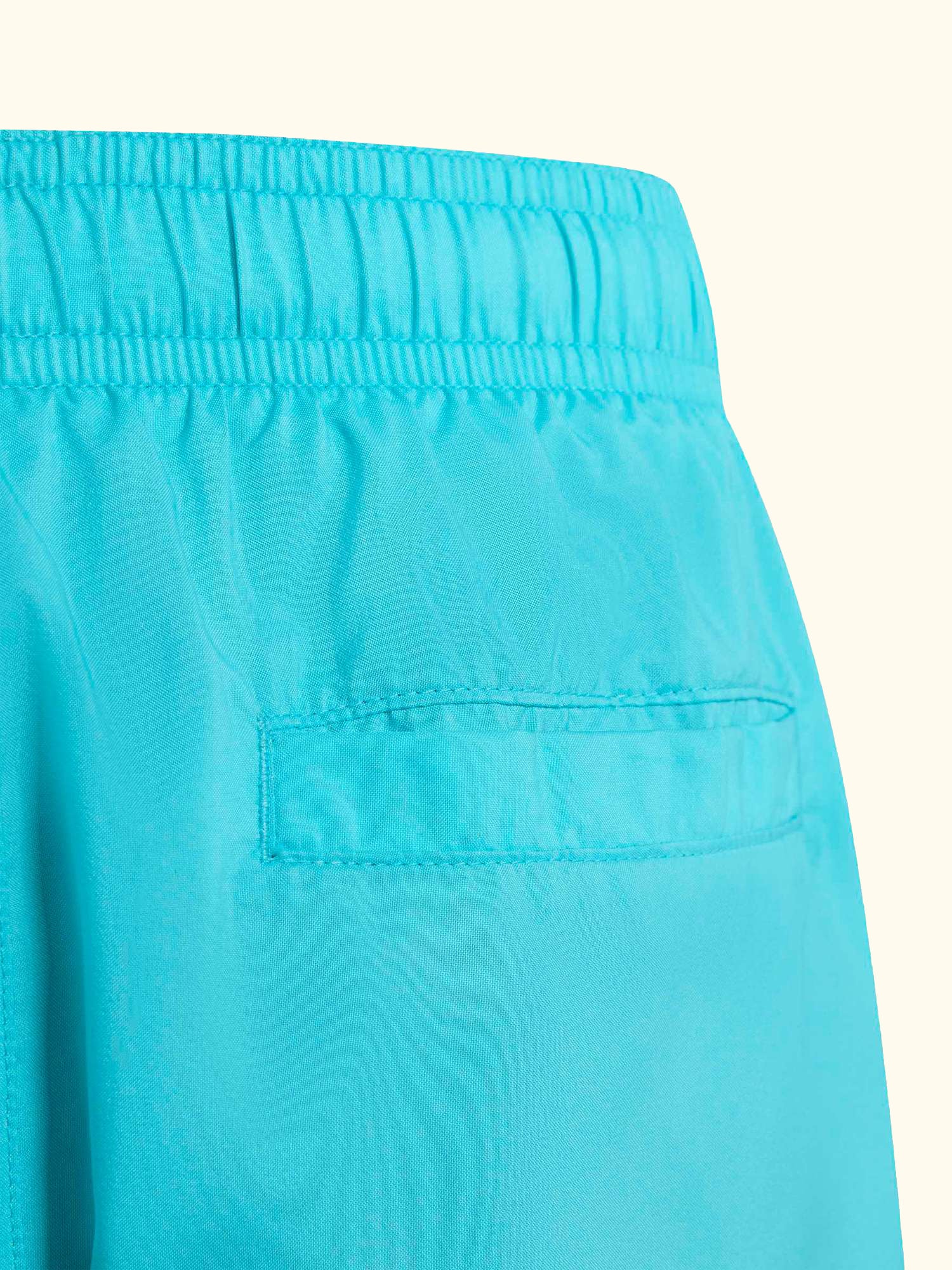 Kids' 3-Stripe Swim Shorts, Lucid Cyan/White