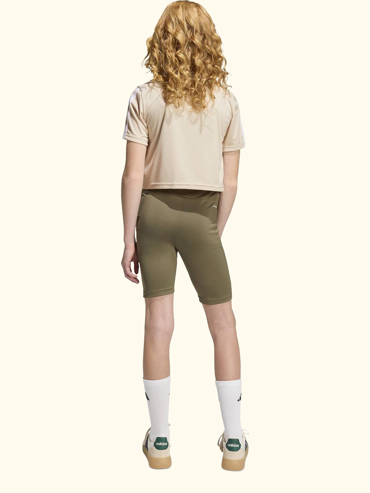Kids' Train Essentials 3-Stripes T-Shirt and Shorts Set, Crystal Linen/White