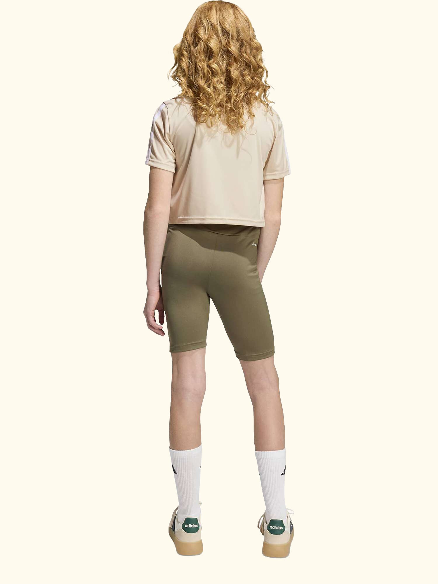 Kids' Train Essentials 3-Stripes T-Shirt and Shorts Set, Crystal Linen/White