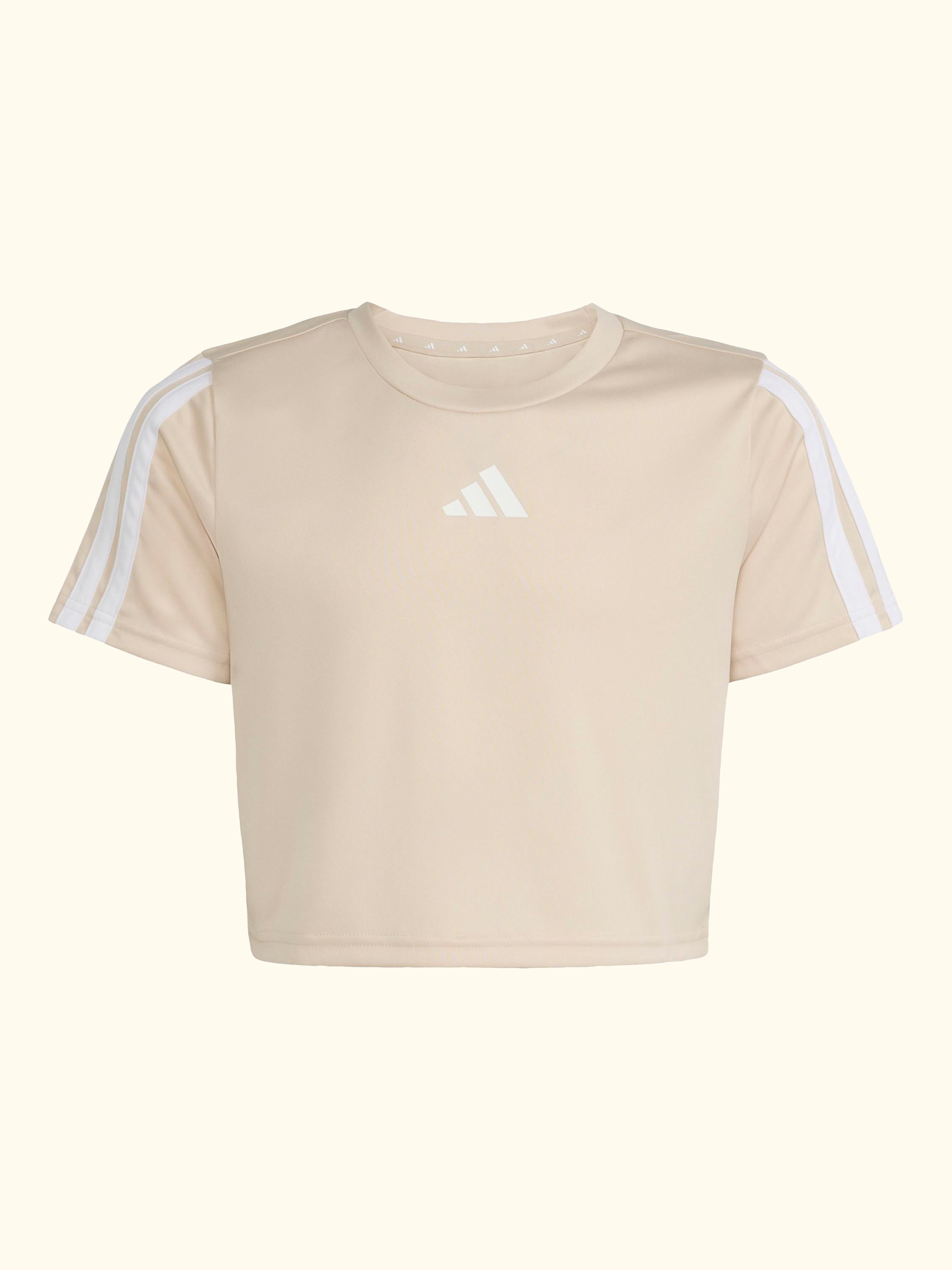Kids' Train Essentials 3-Stripes T-Shirt and Shorts Set, Crystal Linen/White