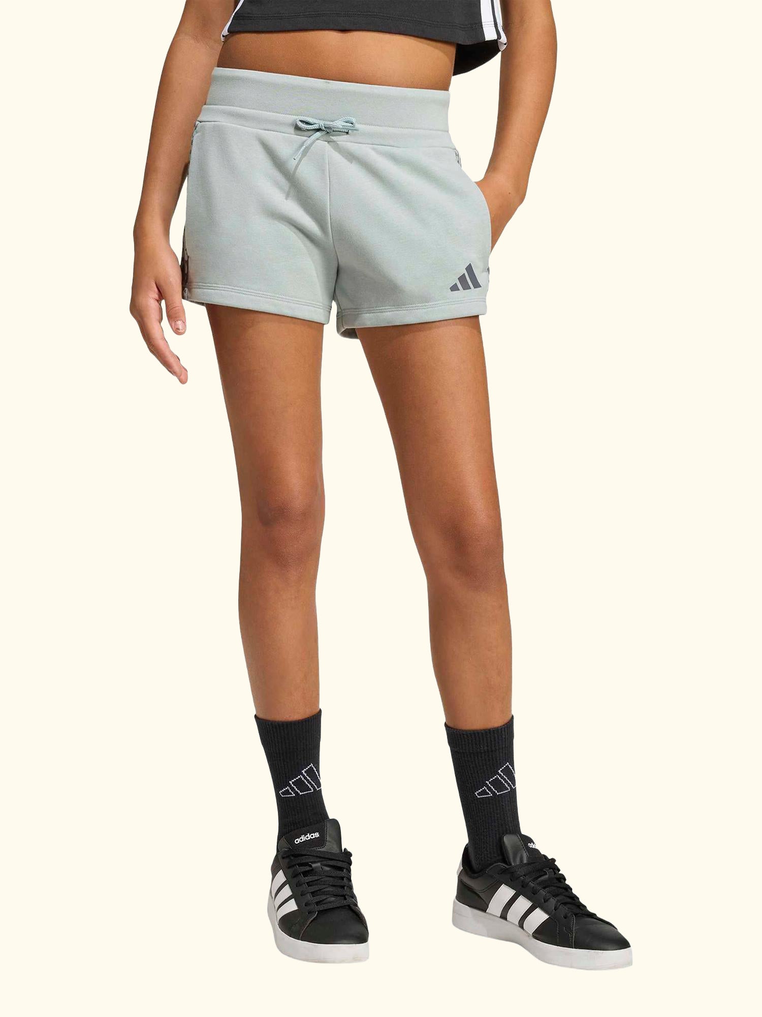 Kids' Cotton Blend Seasonals Animal Drawstring Shorts, Wonder Sage/Aurora Onix